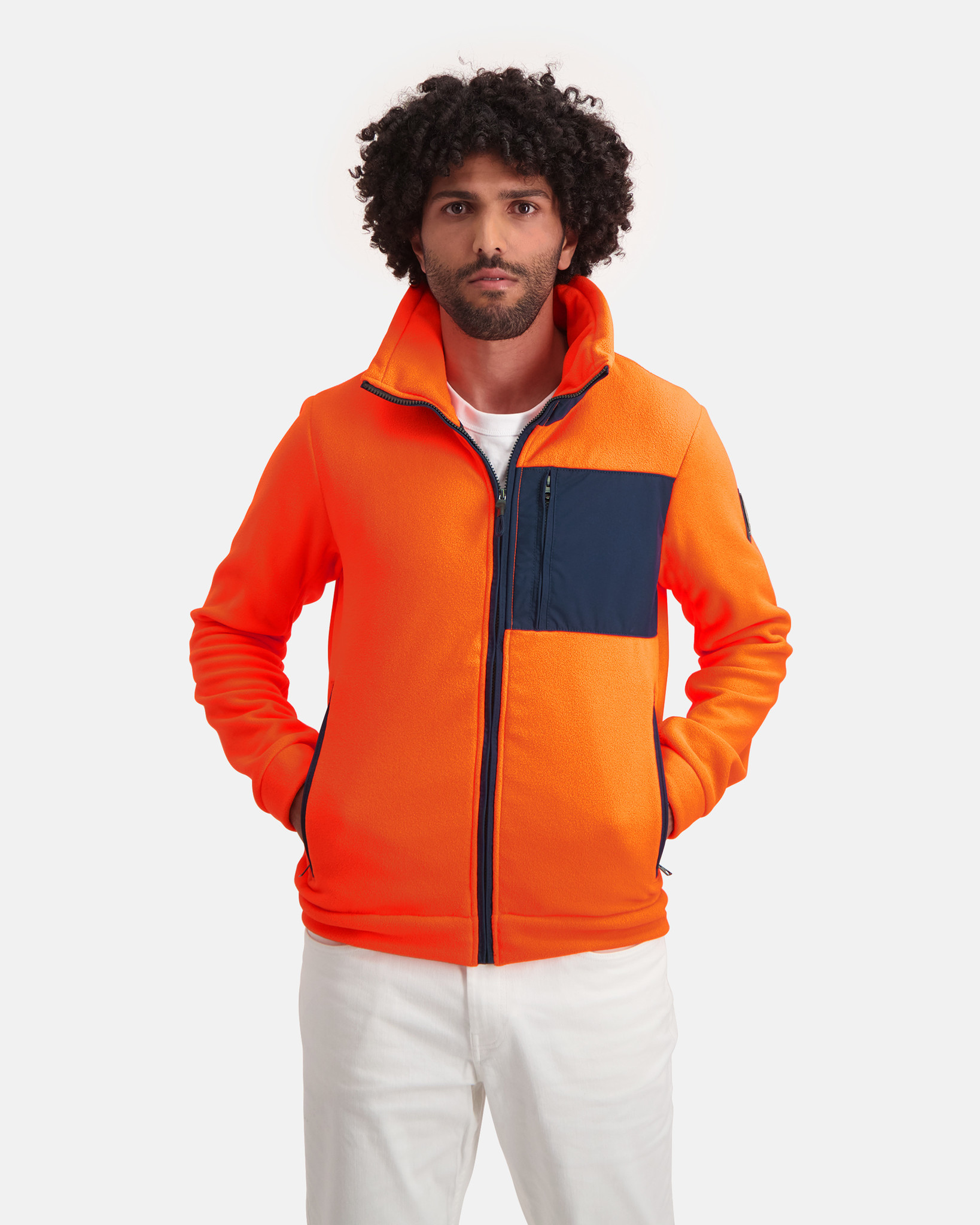 The 100% recycled polyester Viking fleece orange
