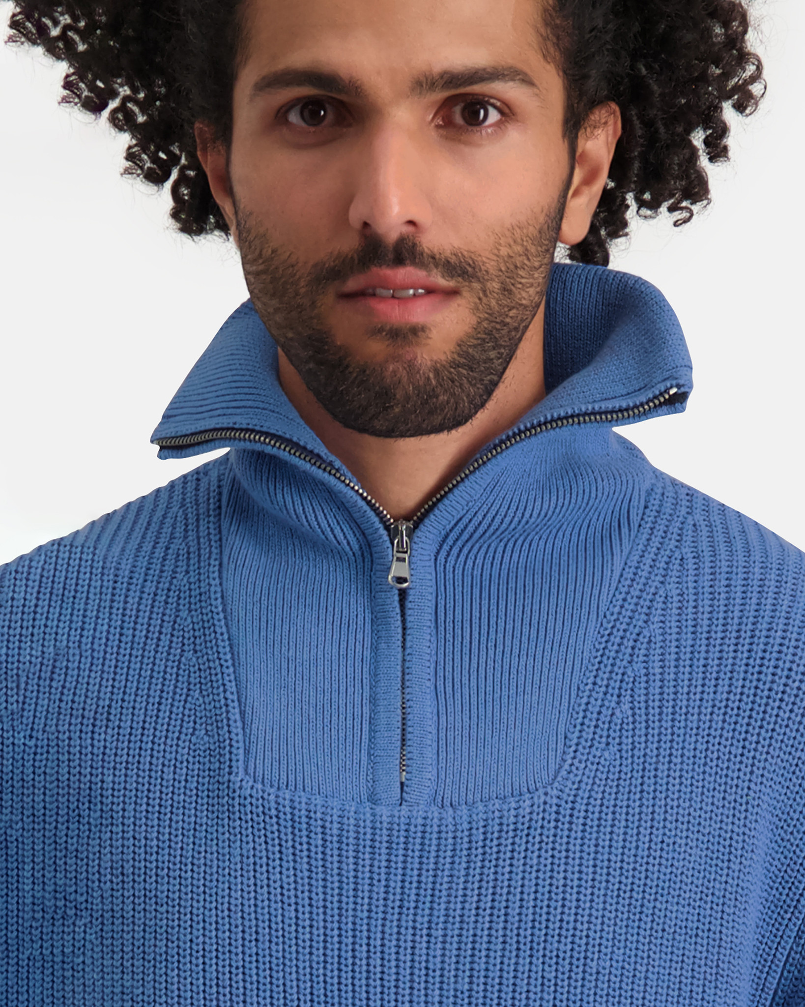 The Snap Pullover with high collar