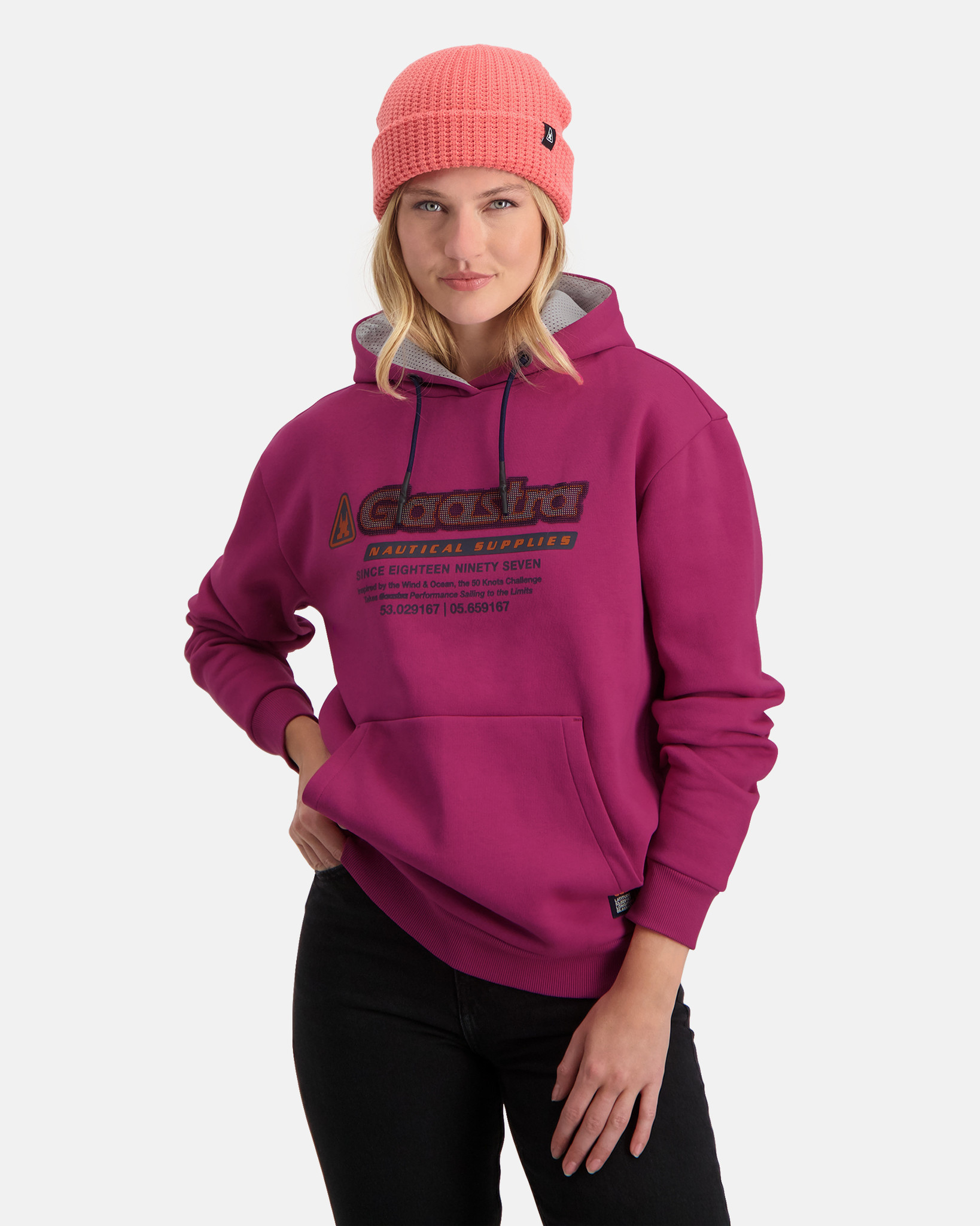 Boyfriend Kapuzenpullover Pippa Fuchsia