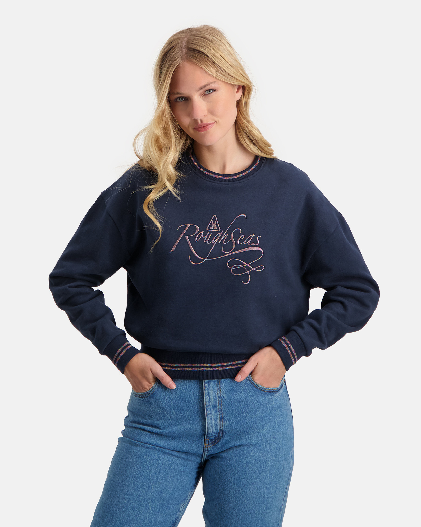 Sweater Equator with glitter branding - Navy