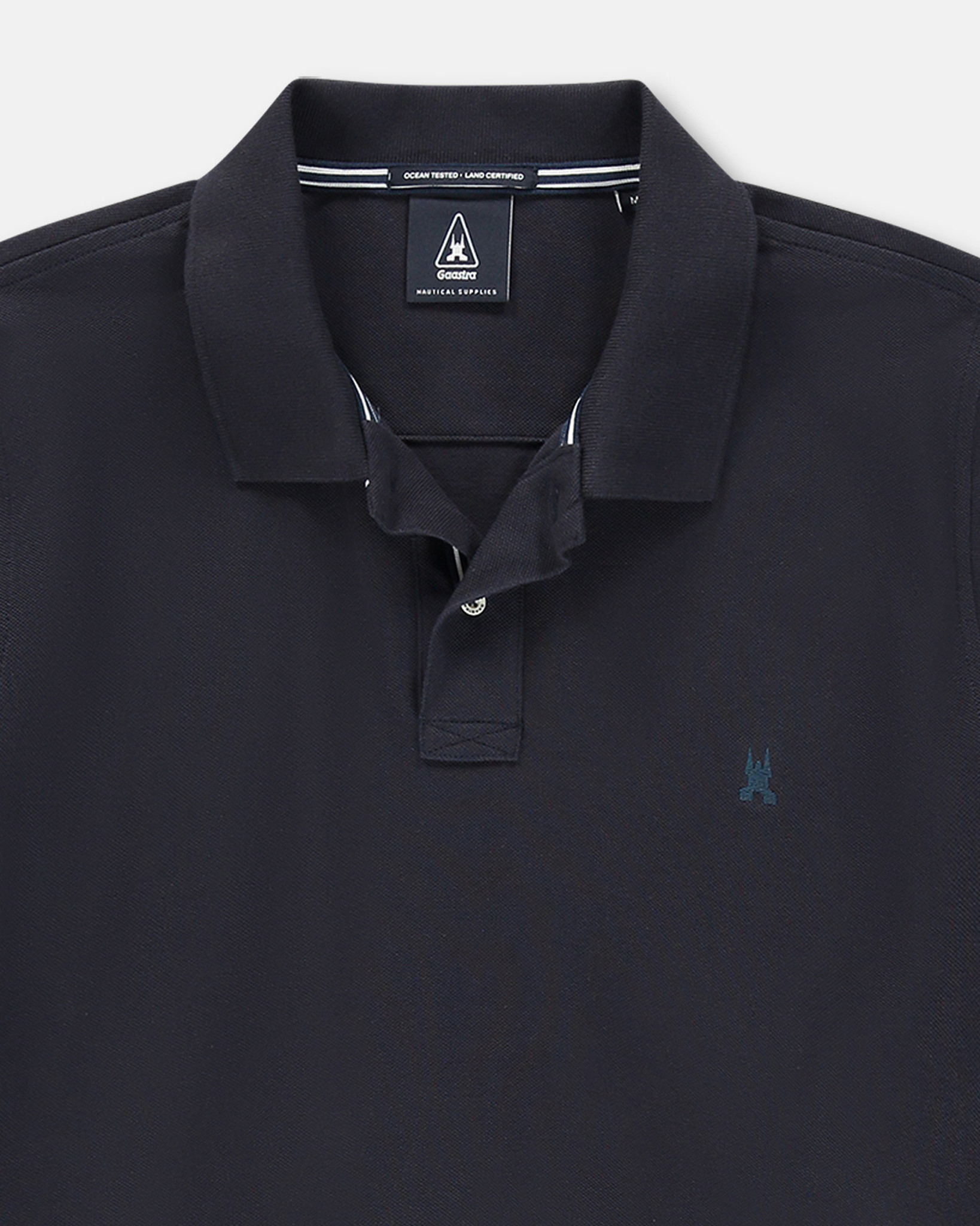 Poloshirt Spokane met lange mouwen Navy