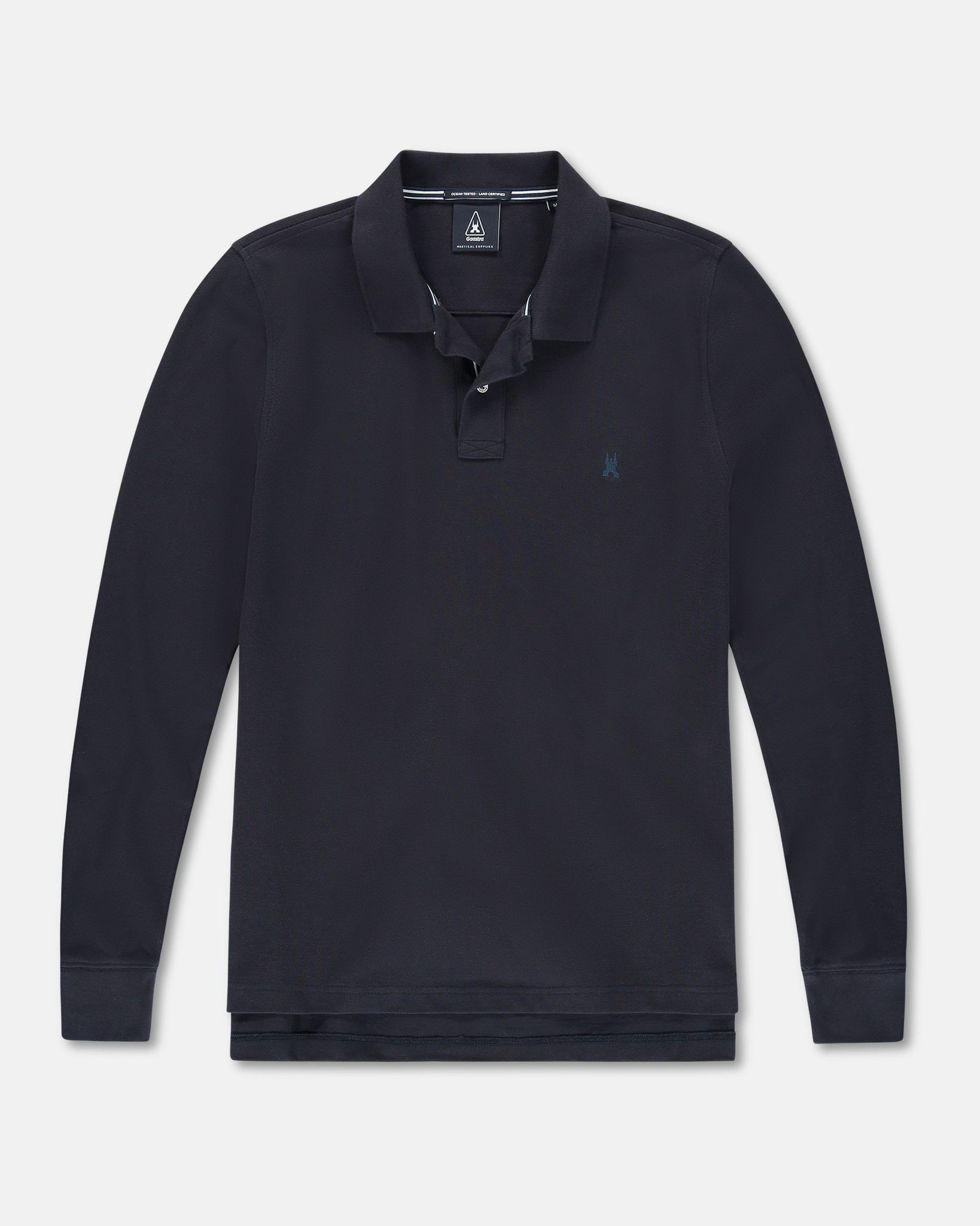 Poloshirt Spokane met lange mouwen Navy