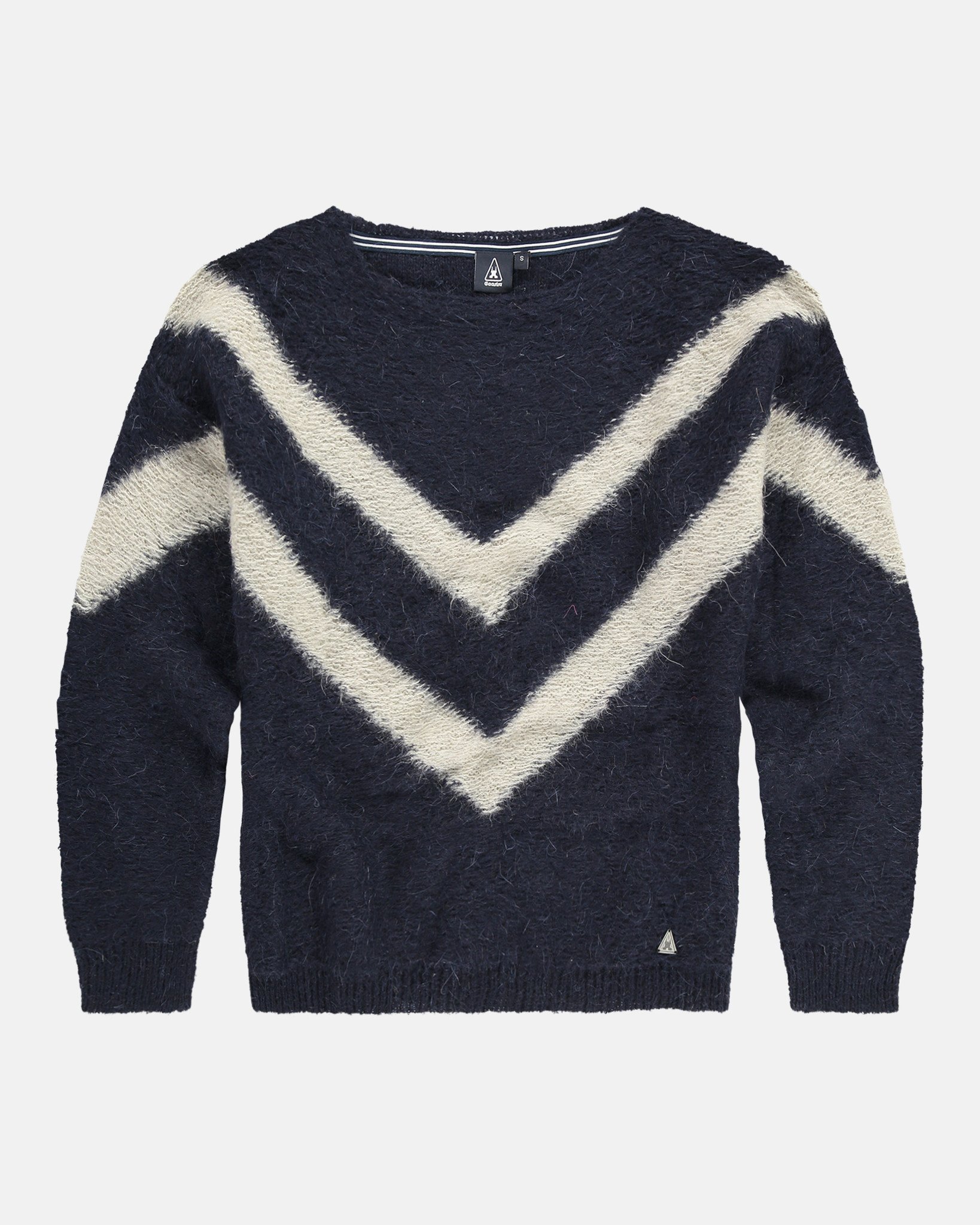 Mohair blend melange Pametta sweater Navy
