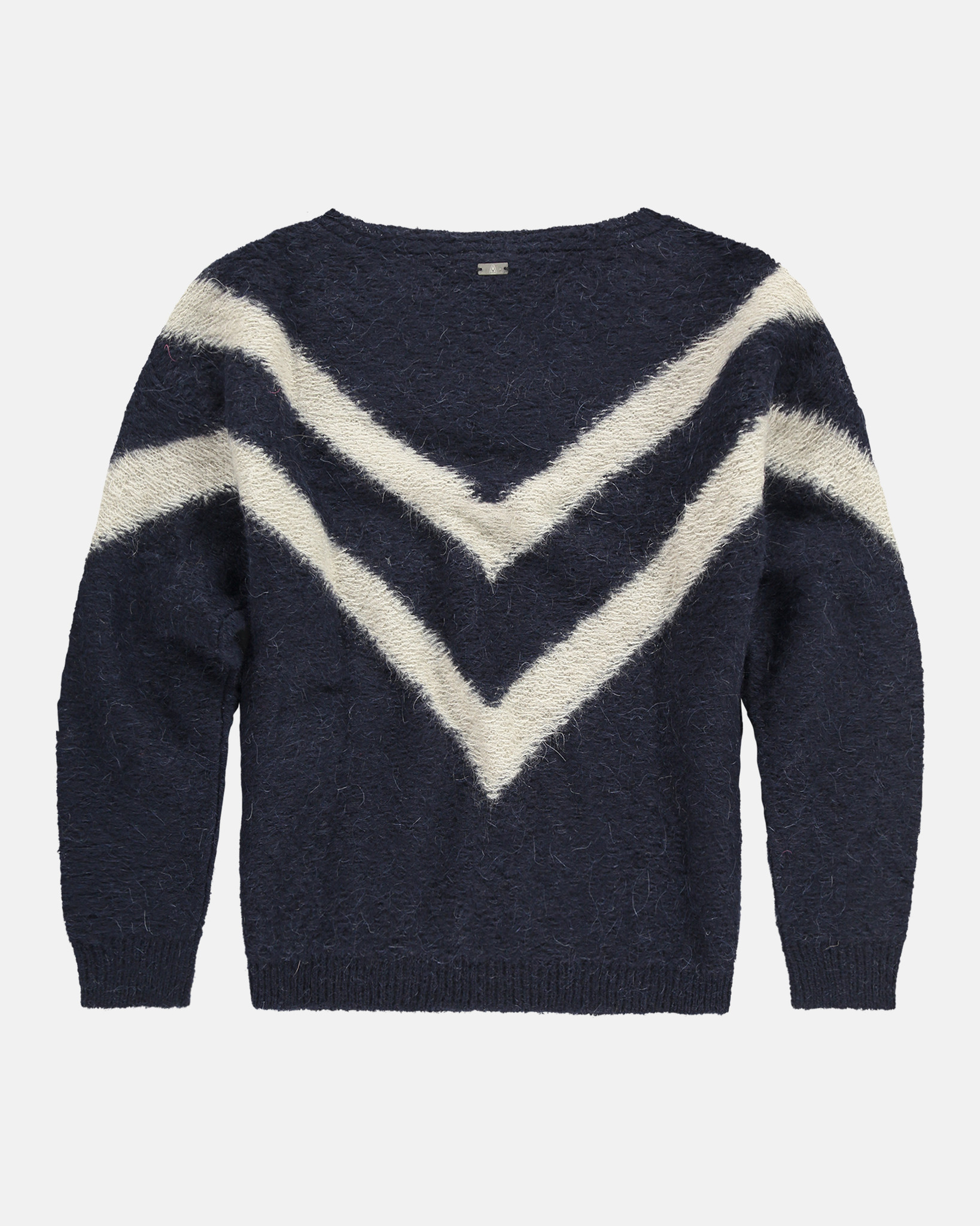 Mohair blend melange Pametta sweater Navy