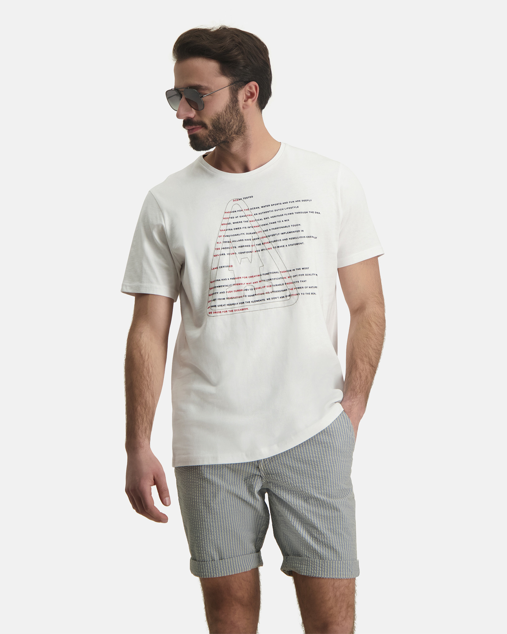 100% Baumwolle Warp-T-Shirt