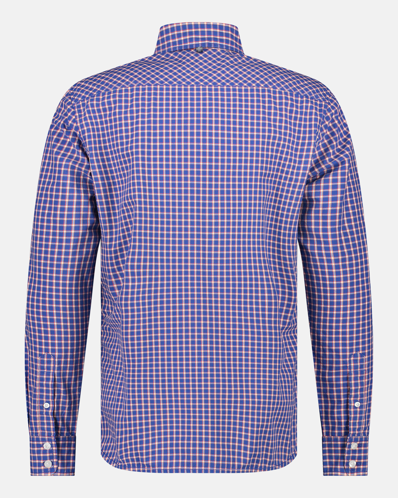 Regular fit geruit overhemd van katoen met button-down kraag en logo op de borst