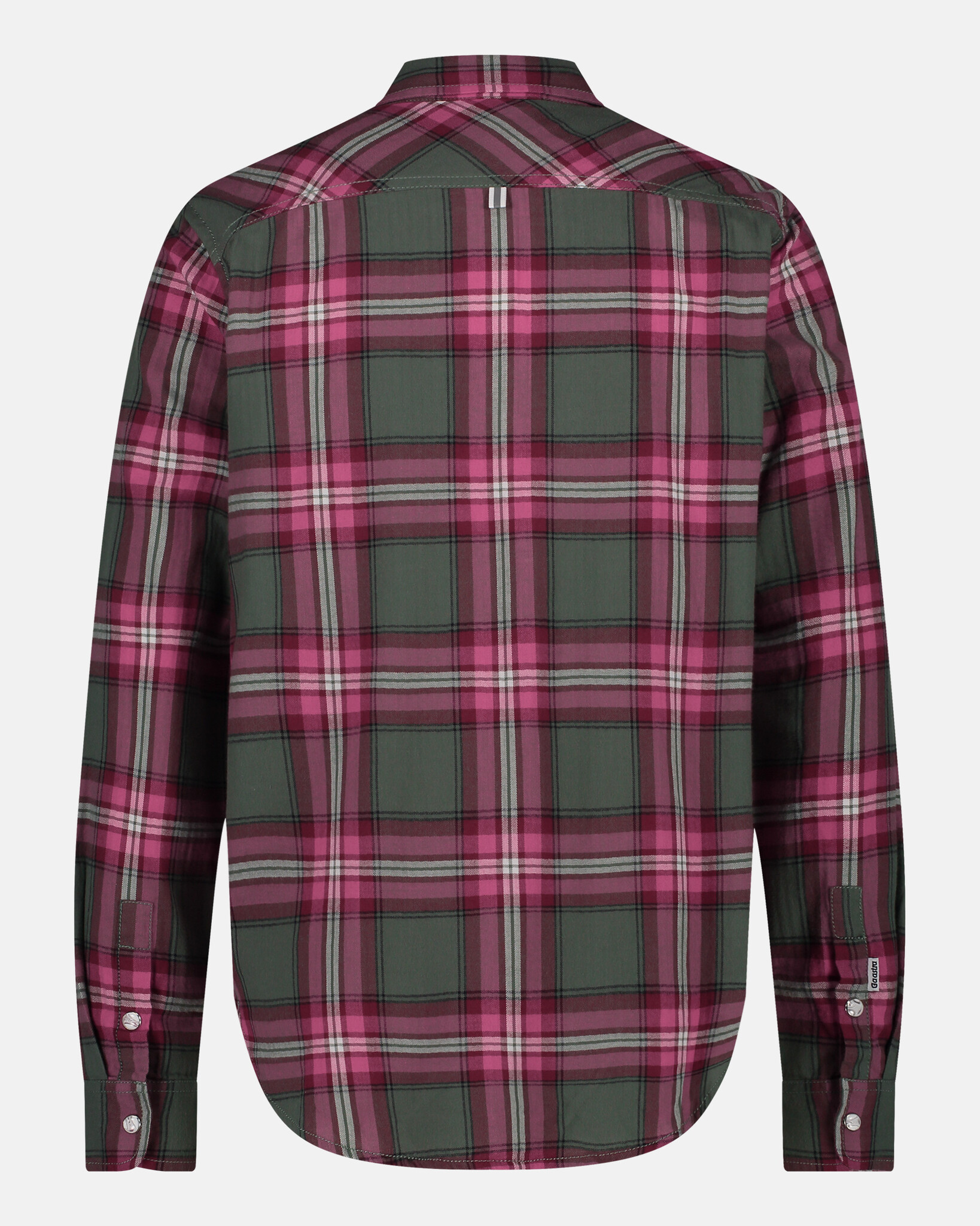 Womens Regular fit 100% cotton herringbone, yarn dyed check shirt with two chest pockets and bias cut yoke