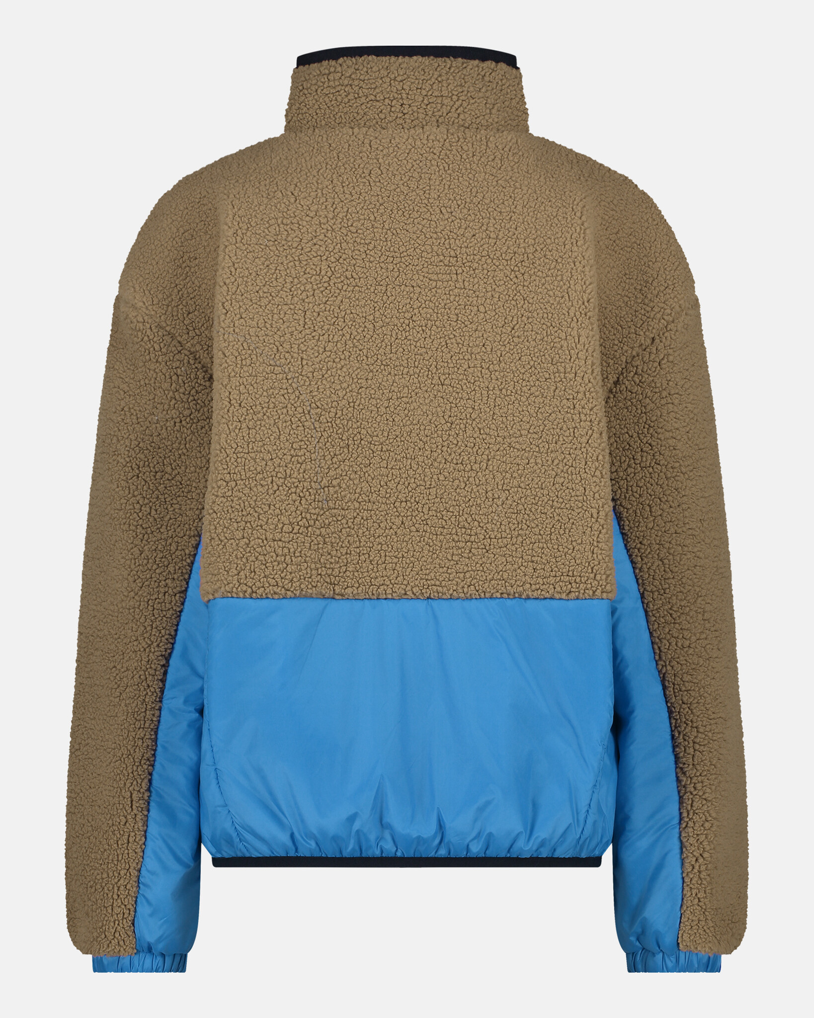 Fabric mix teddy fleece windbreaker