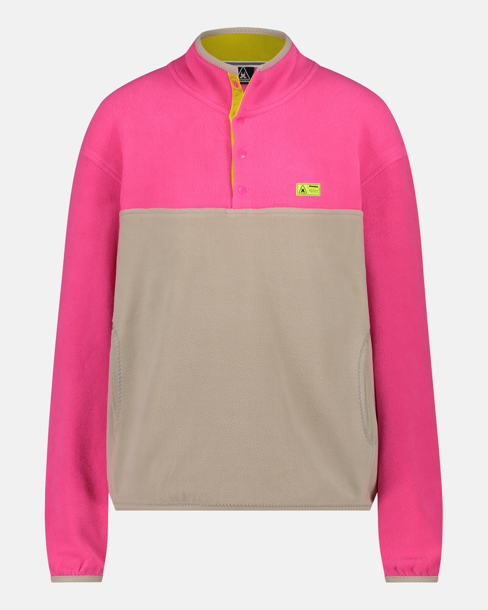 Colourblock lycra fleece with dropped shoulders