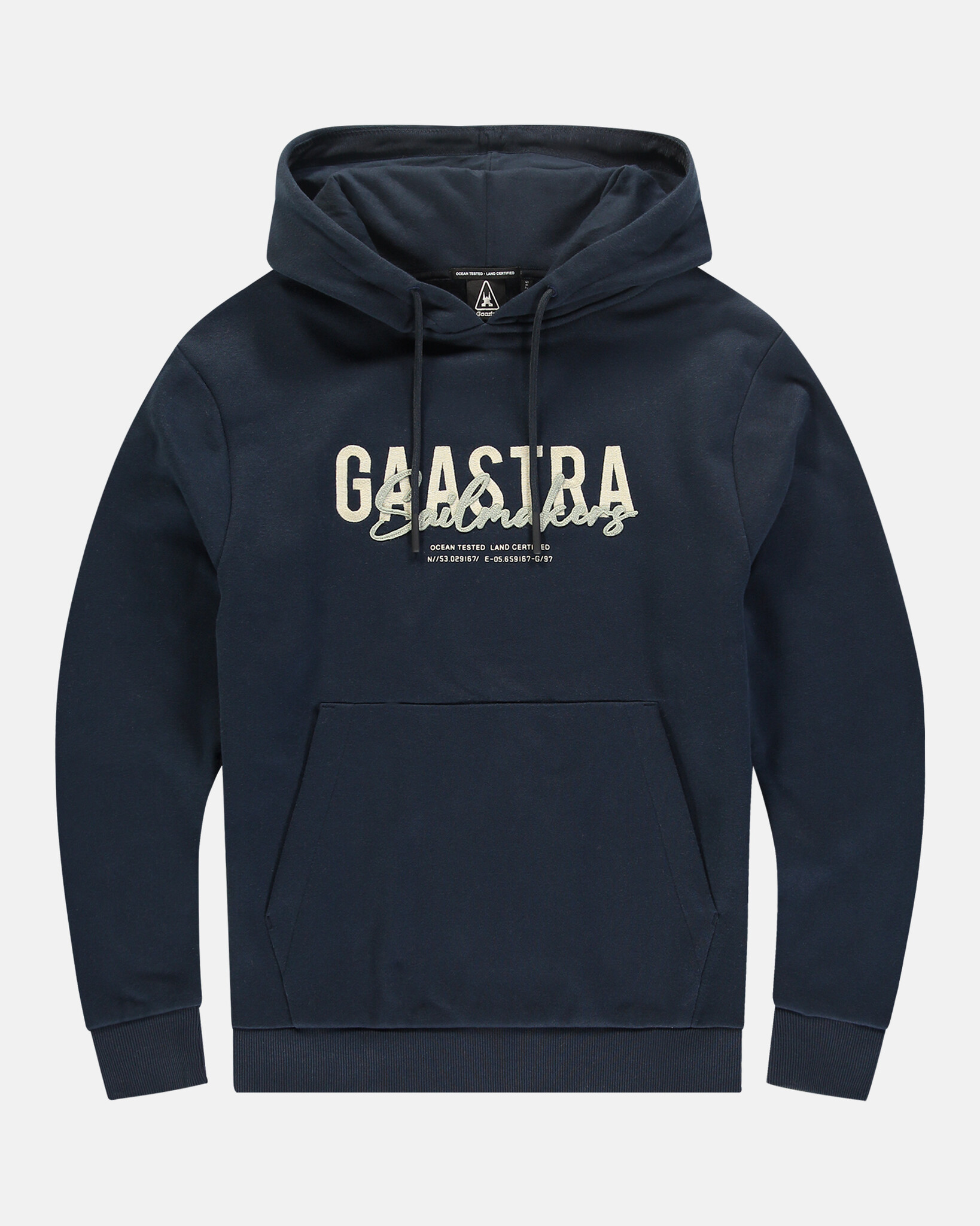 Hooded sweater met geborduurd Gaastra logo en patchwork