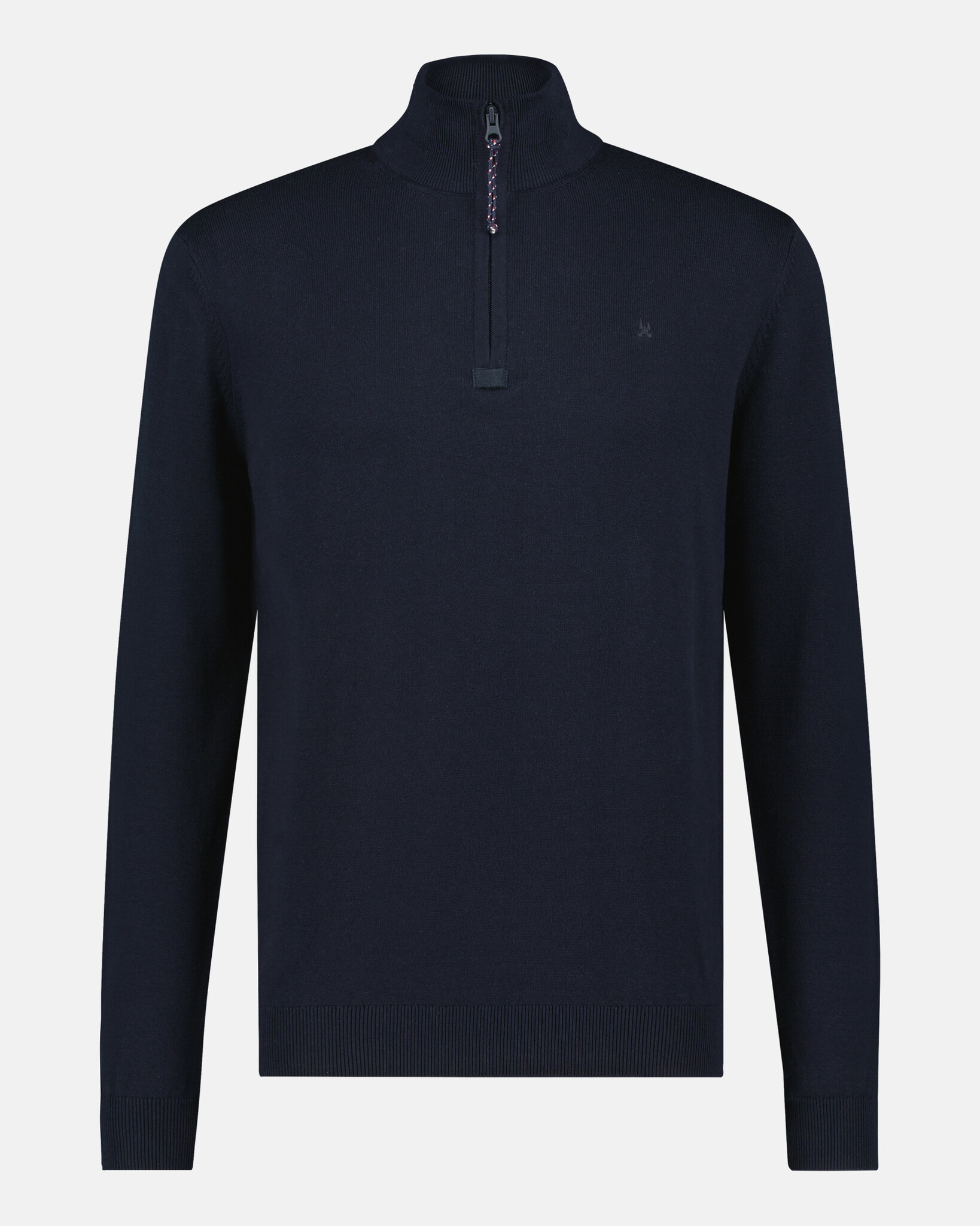 Half zip pullover van luxe zijde-katoenmix met trademark logo borduur