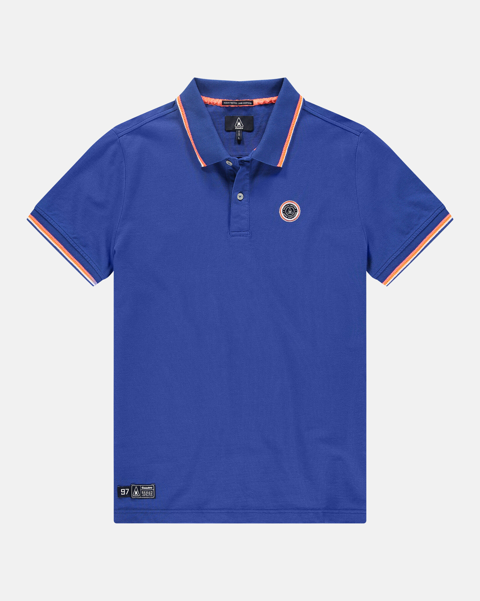 Regular fit piqué polo met contrast knitted tipping op kraag en manchetten