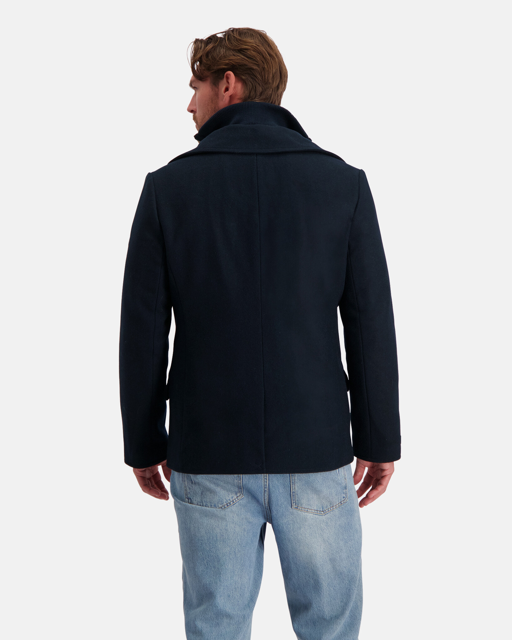 Classic Melton wool double-breasted Peacoat