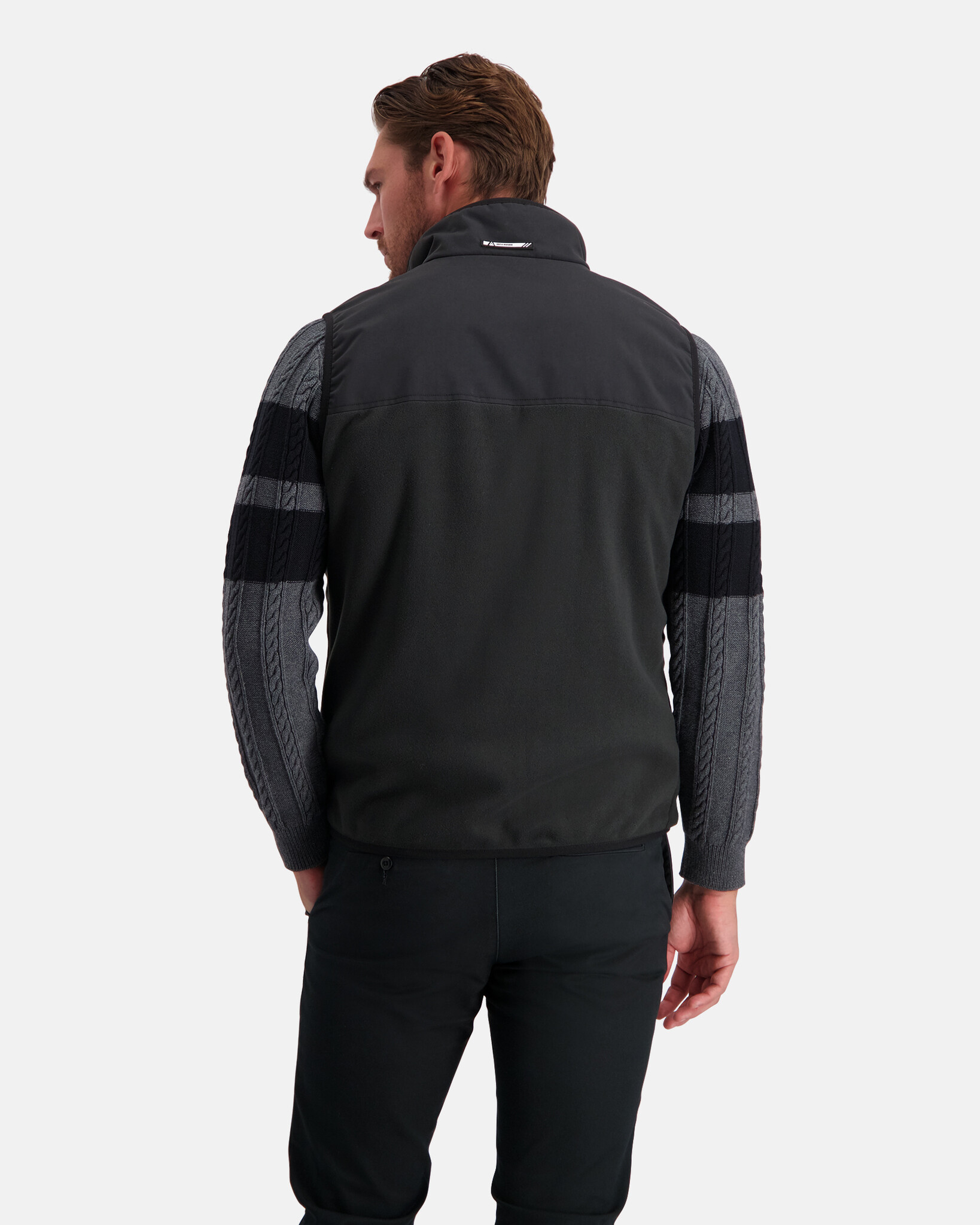 Winddichte fleece bodywarmer gewatteerd met 100% gerecycled polyester