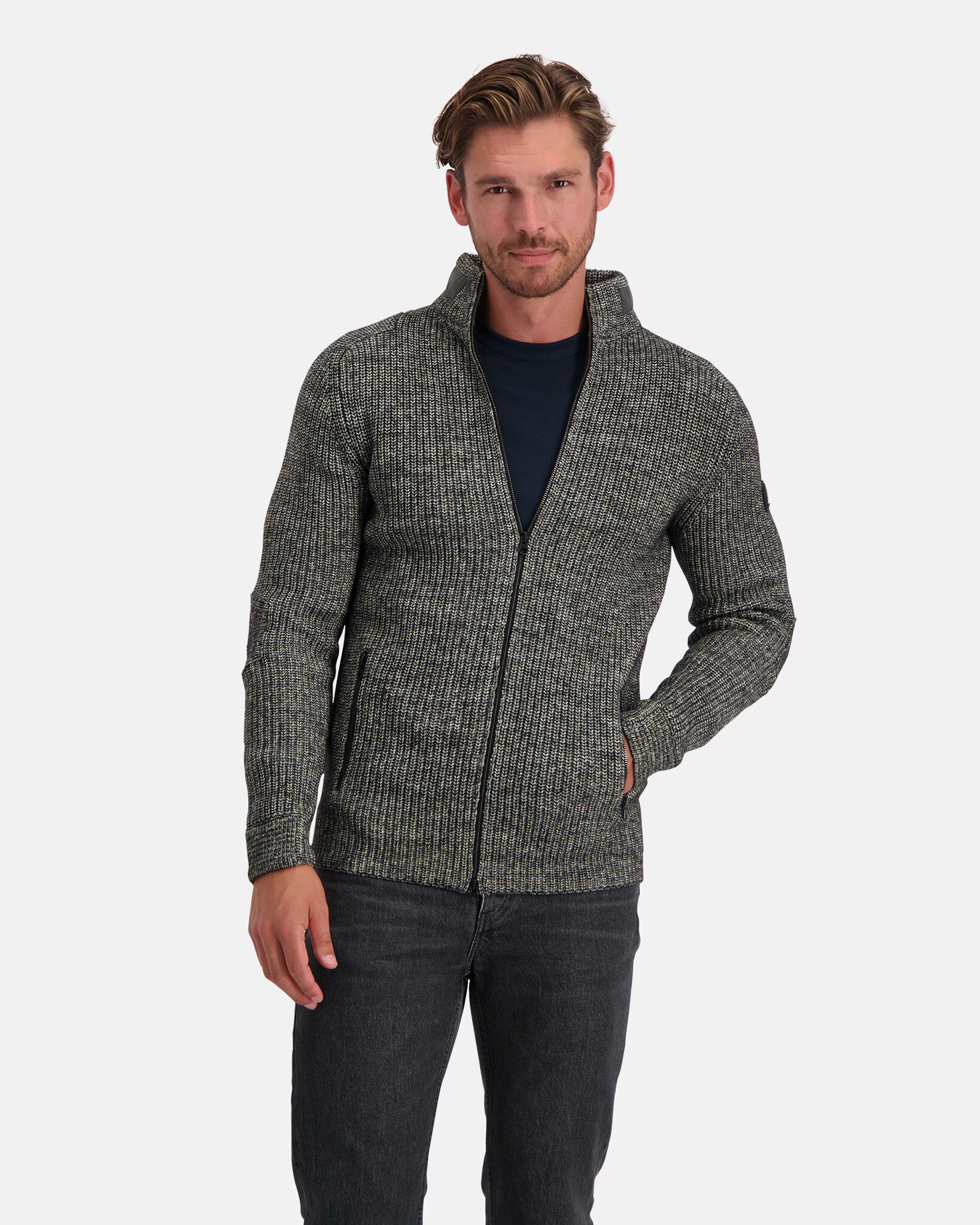 Merinowool blend heavy knitted cardigan