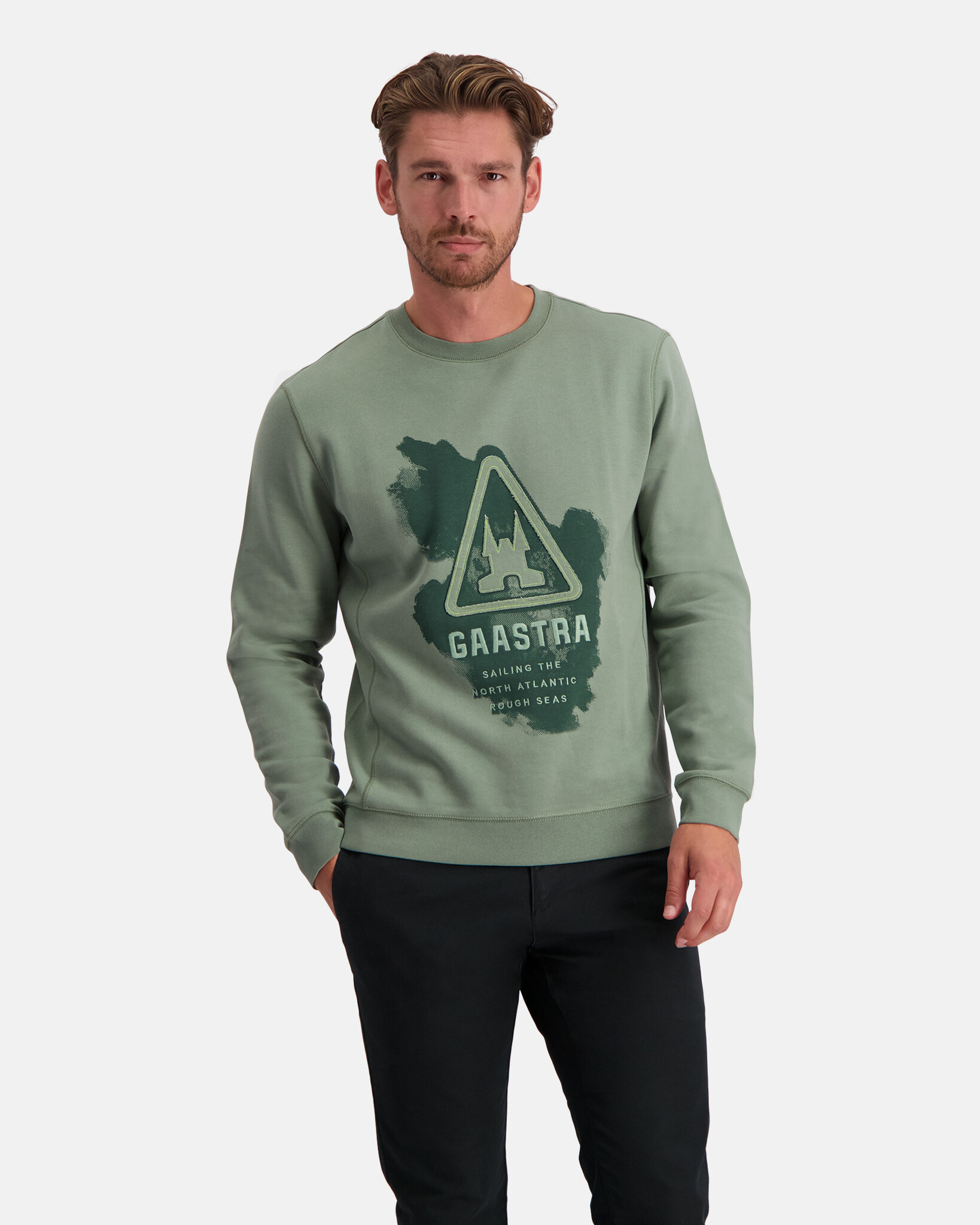 Ronde hals sweater met exclusief thema artwork