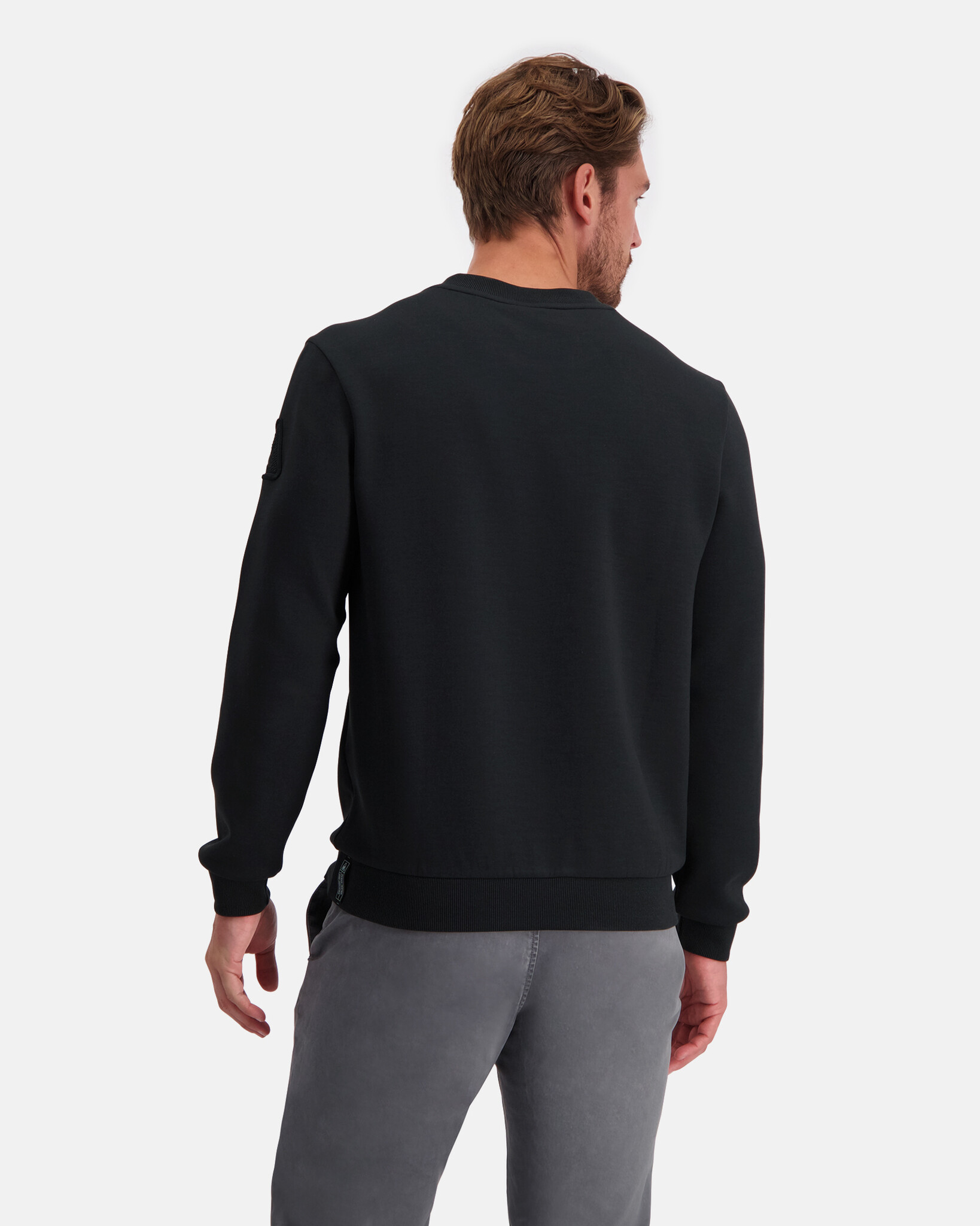 Round neck scuba sweater with graphene finish "anti-bacterial"