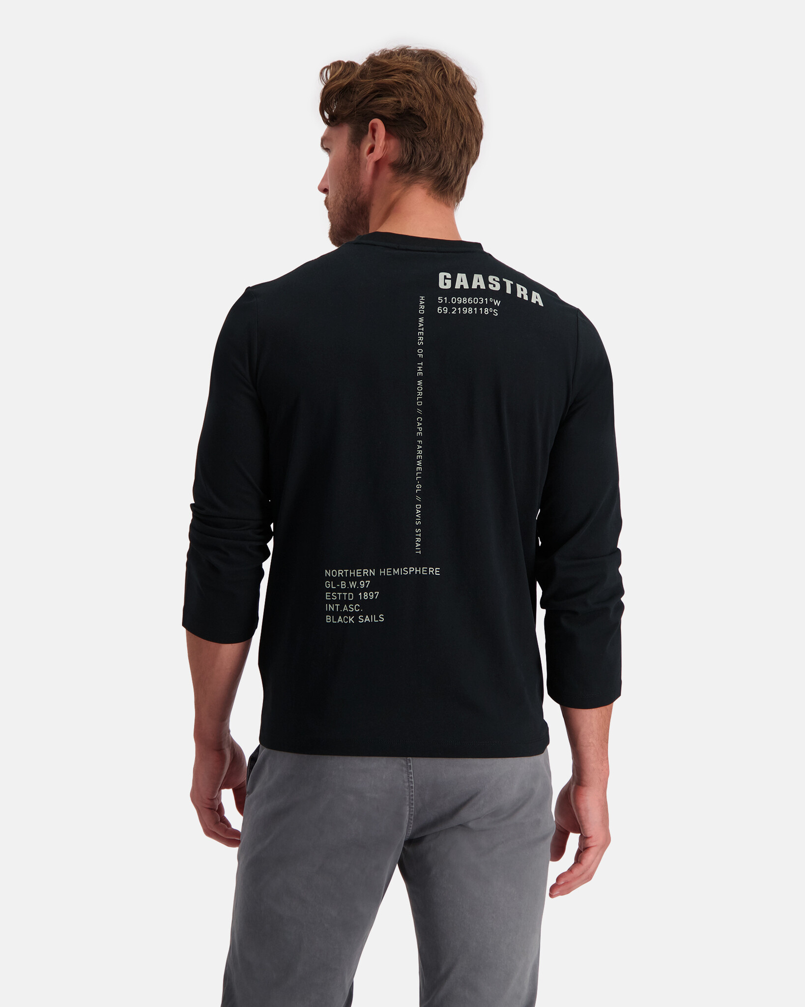 Ronde hals longsleeve met geweven details