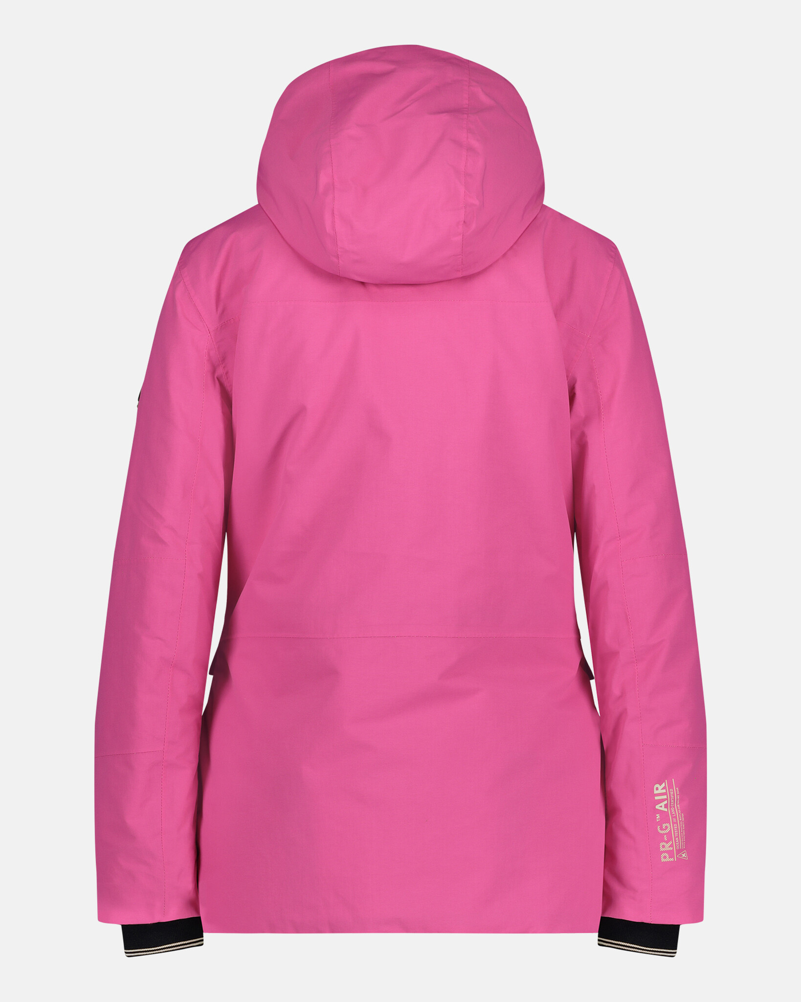 Waterproof Mid Length Jacket  developed with a technical 2-layer fabric, detachable hood and REPREVE® padding