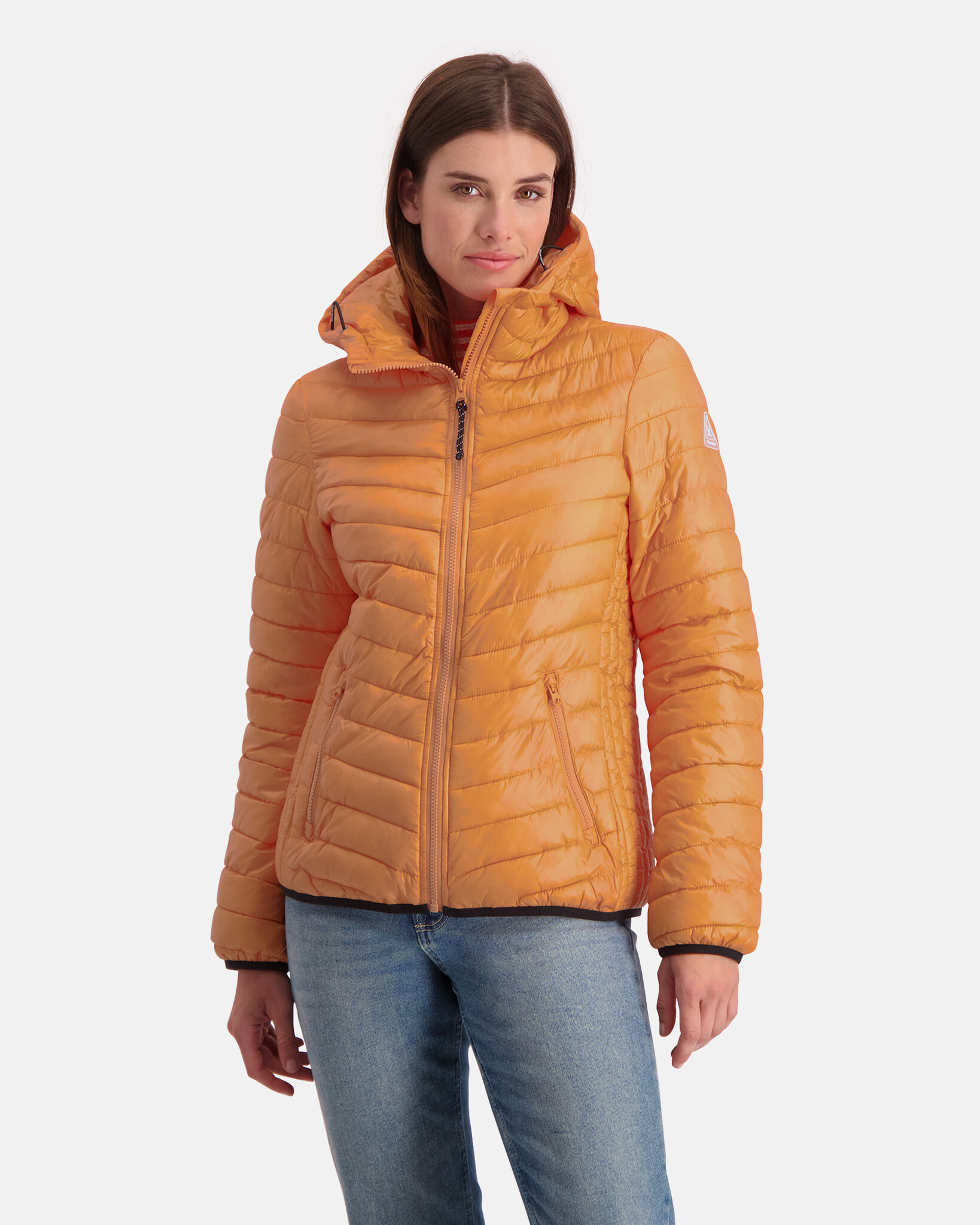 Womens Lightweight, water repellent puffer jacket with 100% recycled fabric and REPREVE®  filling