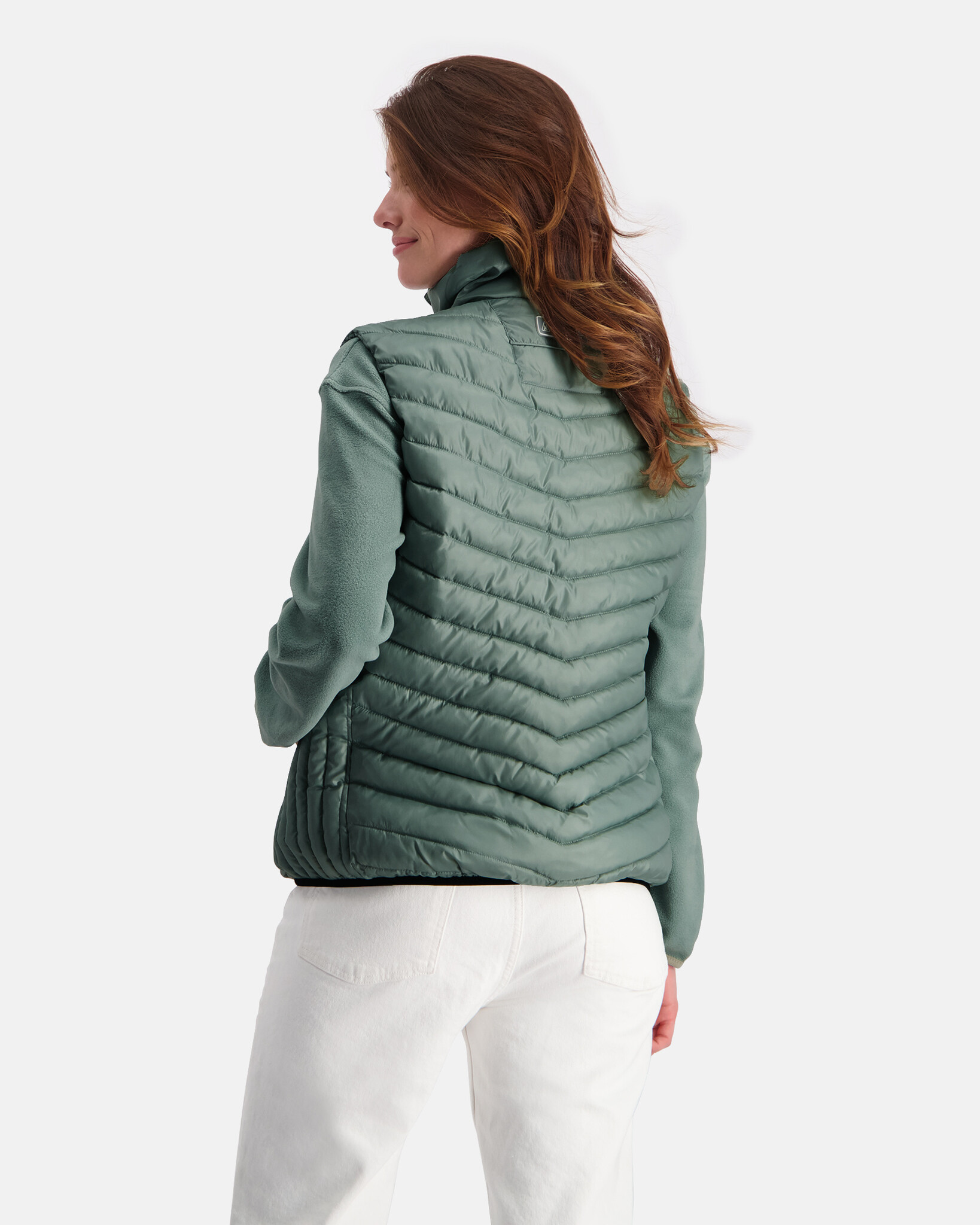 Womens Lightweight, water repellent bodywarmer with 100% recycled fabric and REPREVE®  filling