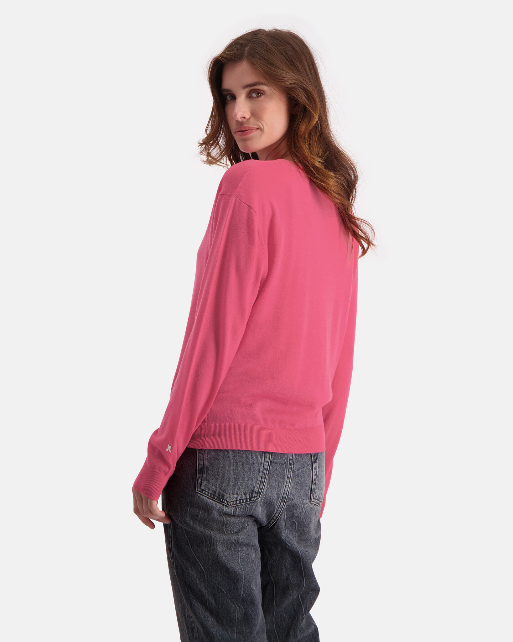 Pullover mit V-Ausschnitt aus 100% Merinowolle