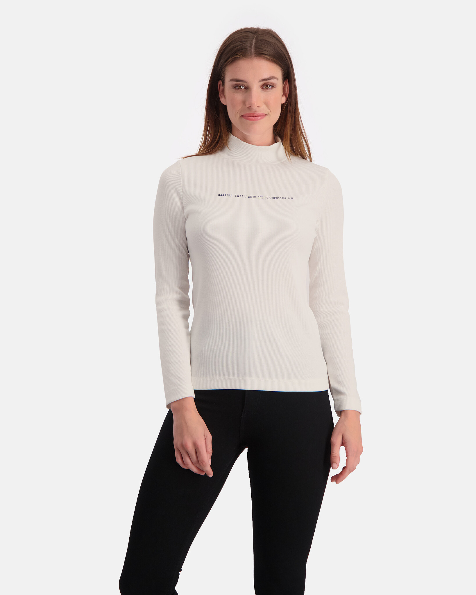 rib knit turtleneck long sleeve