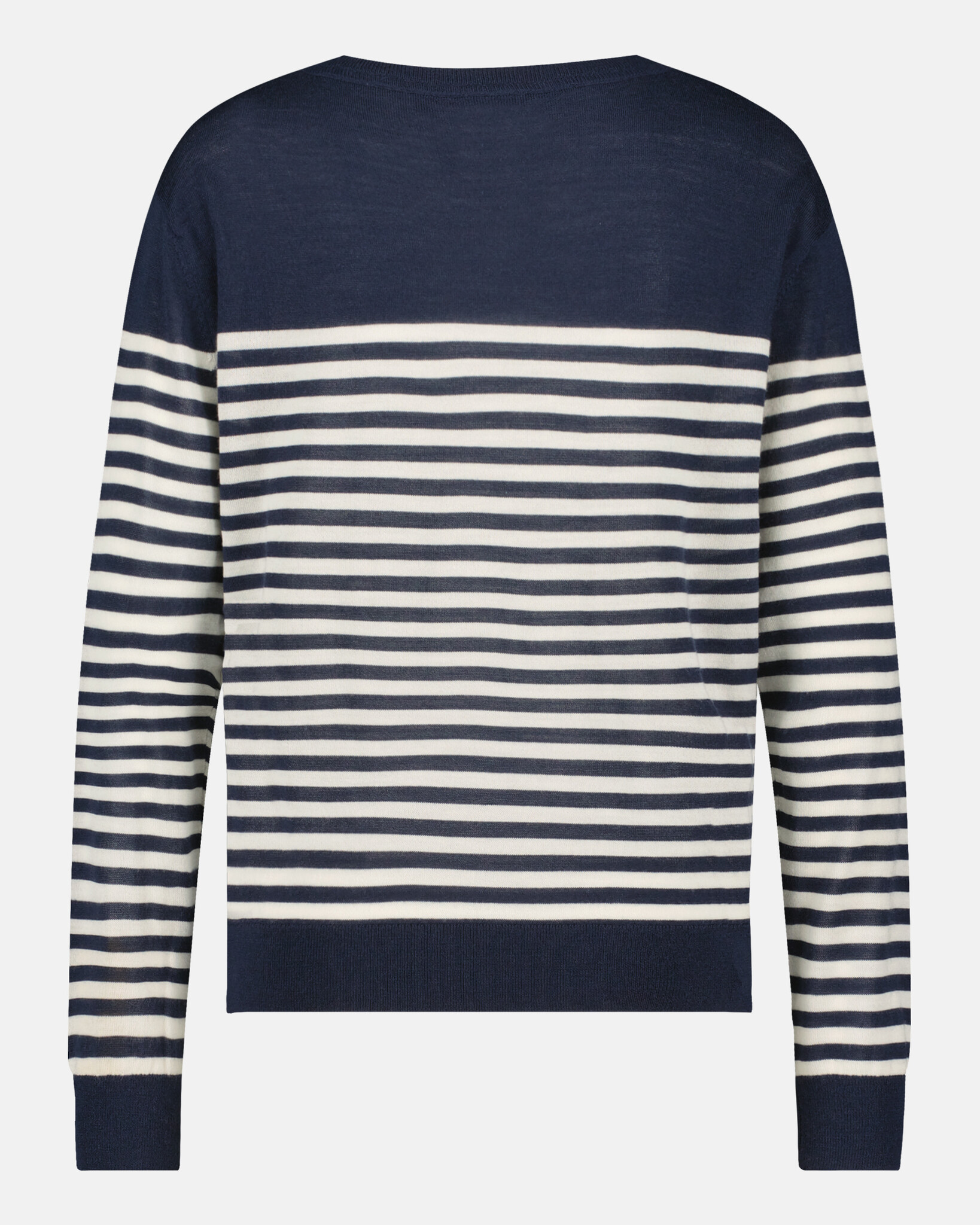 100% Merino wool, lighweight stripped round neck pullover