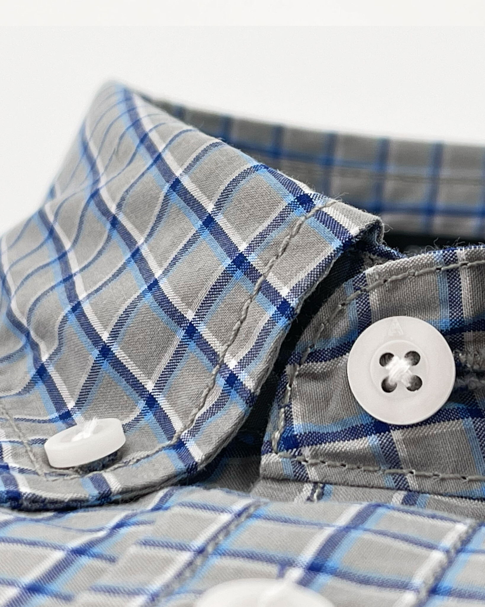 Regular fit Kariertes Baumwollhemd mit Button-Down-Kragen und Logo auf der Brust