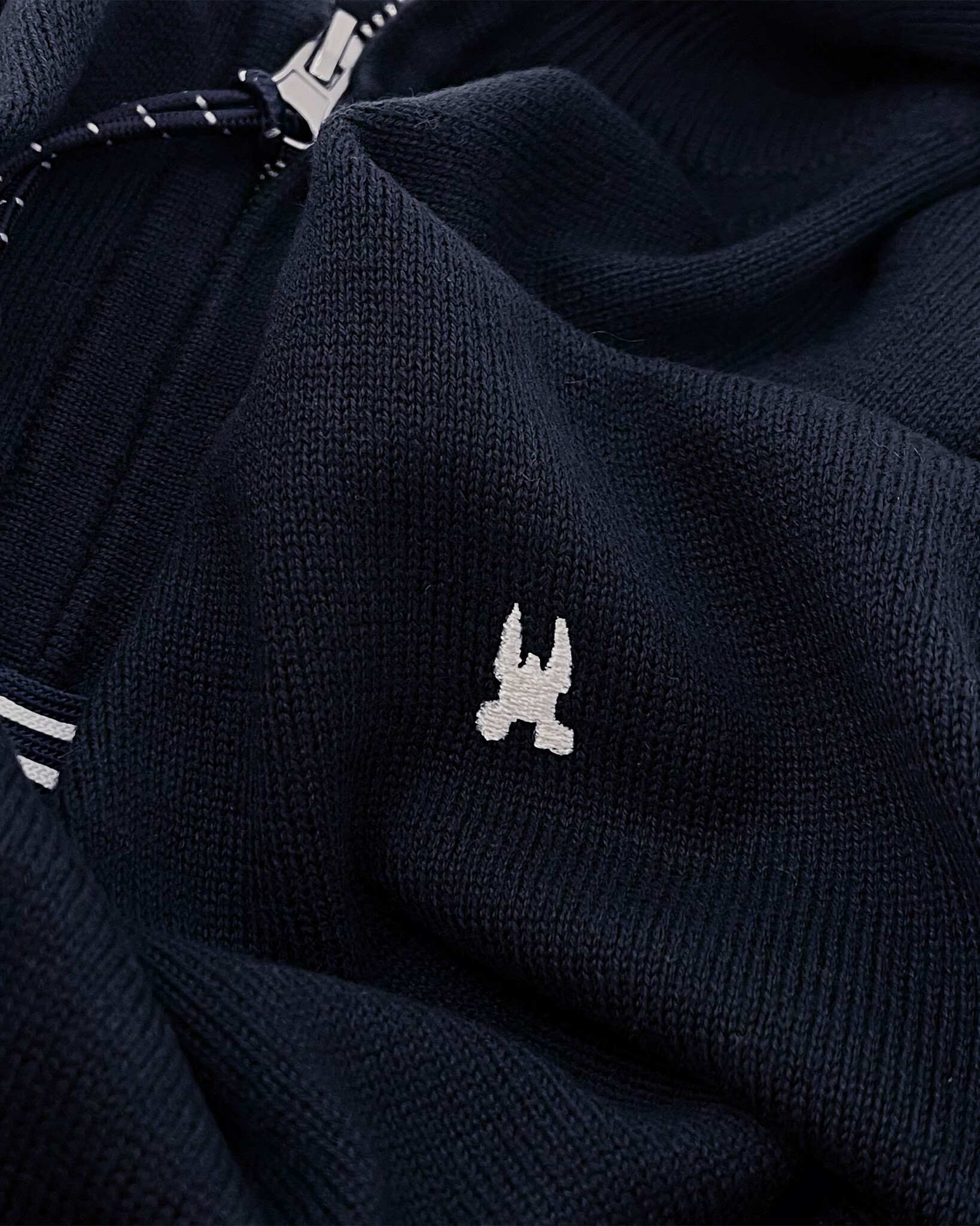 Half zip pullover van luxe zijde-katoenmix met trademark logo borduur