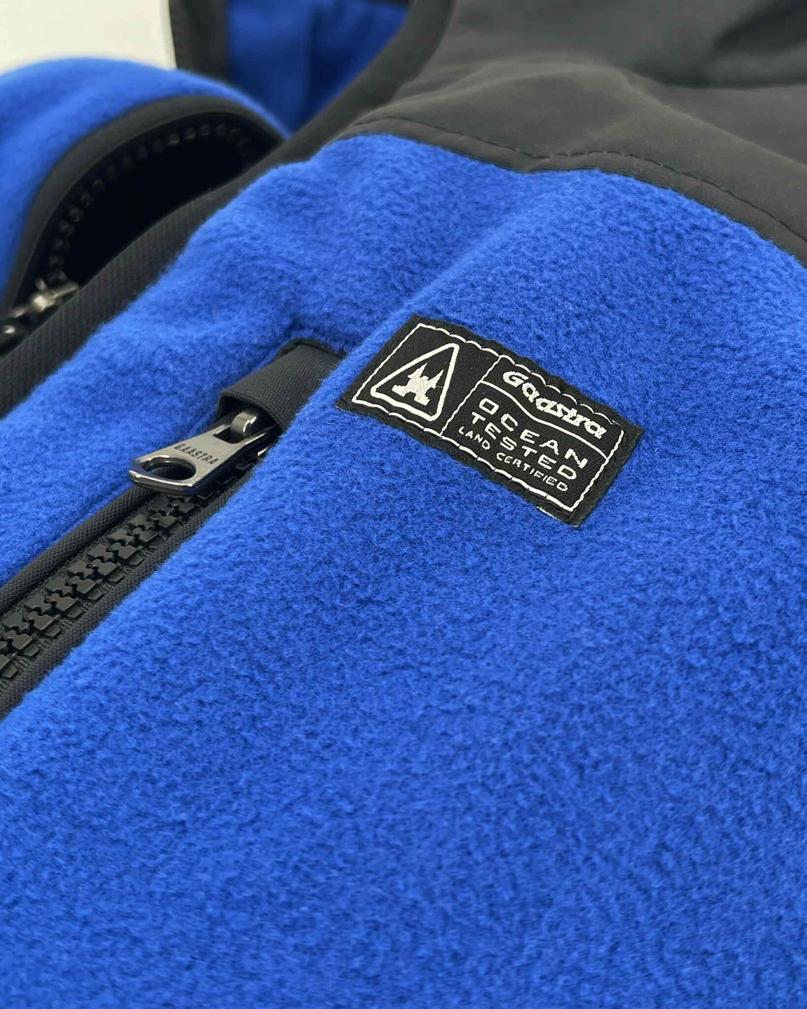 Fleece bodywarmer with padded and lined front panel made from 100% recycled polyester