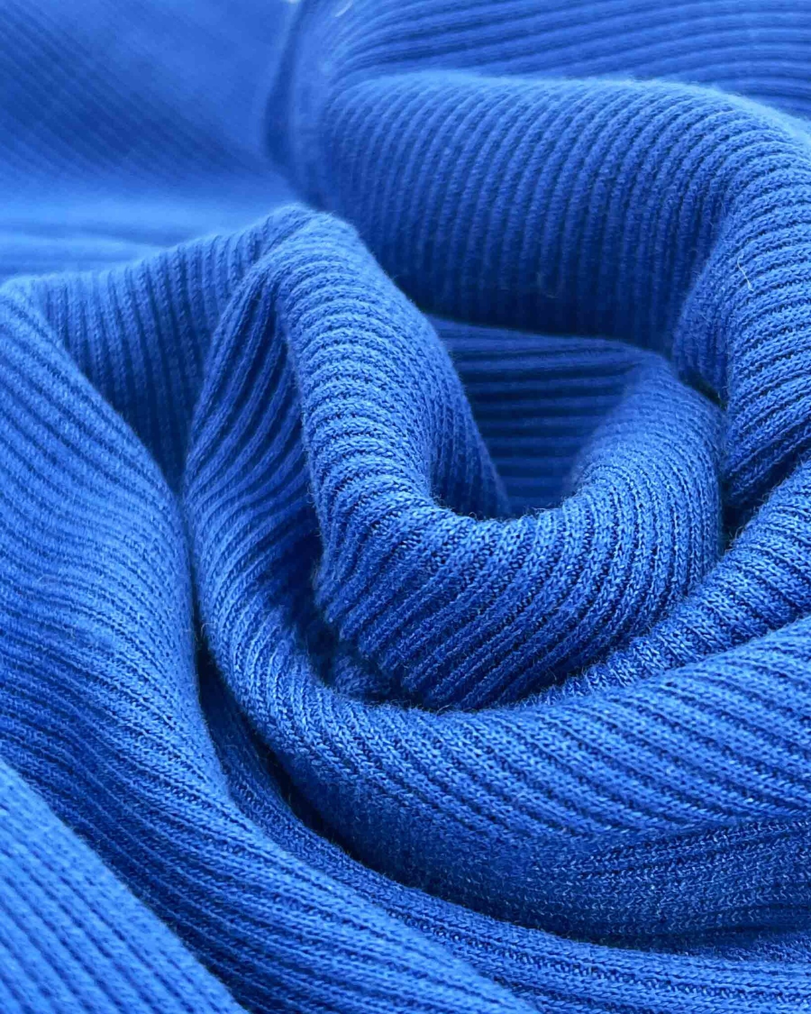 Rib knit coltrui met lange mouwen