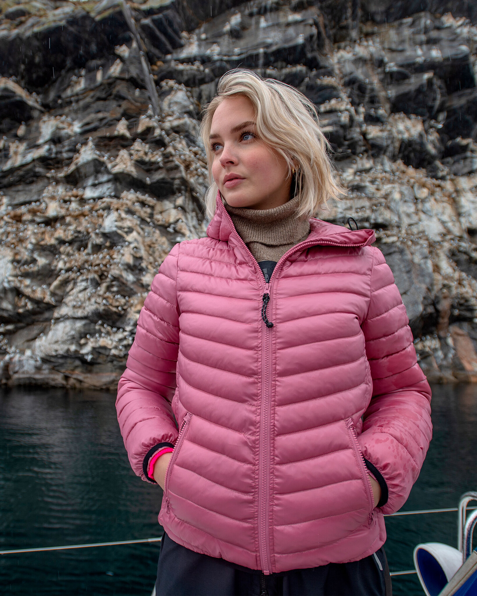 Womens Lightweight, water repellent bodywarmer with 100% recycled fabric and REPREVE®  filling