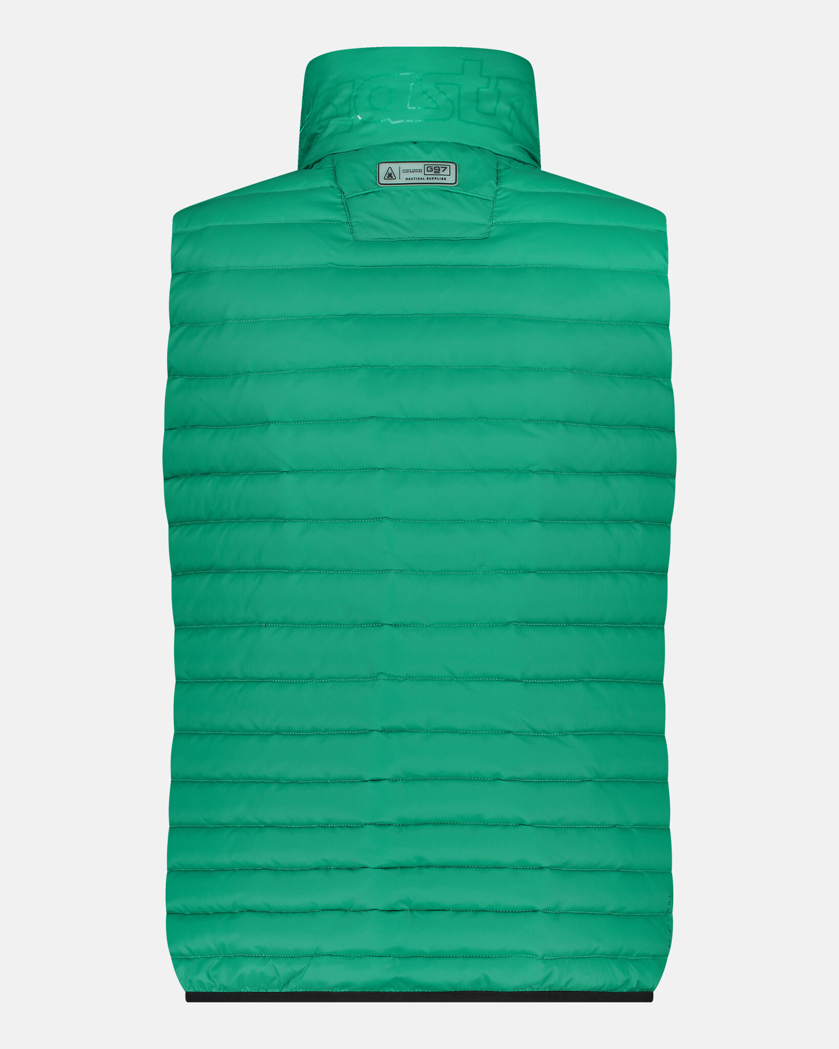 Our classic All season men's bodywarmer 'Atlantic Wave' Recycled Nylon Vest with REPREVE® Padding and Quilted Design