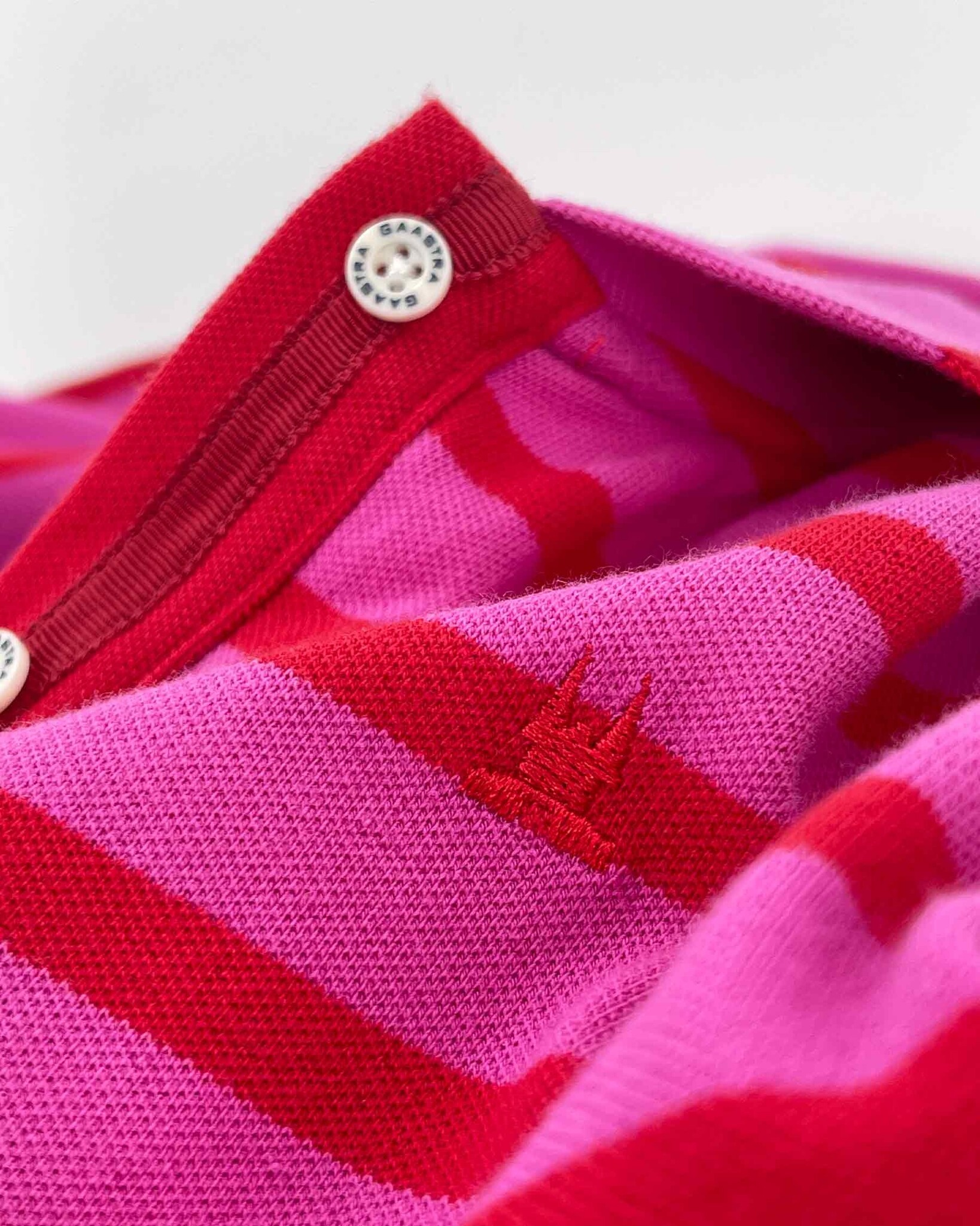 Classic Issa Wave Striped Piqué Polo with Embroidered Detail