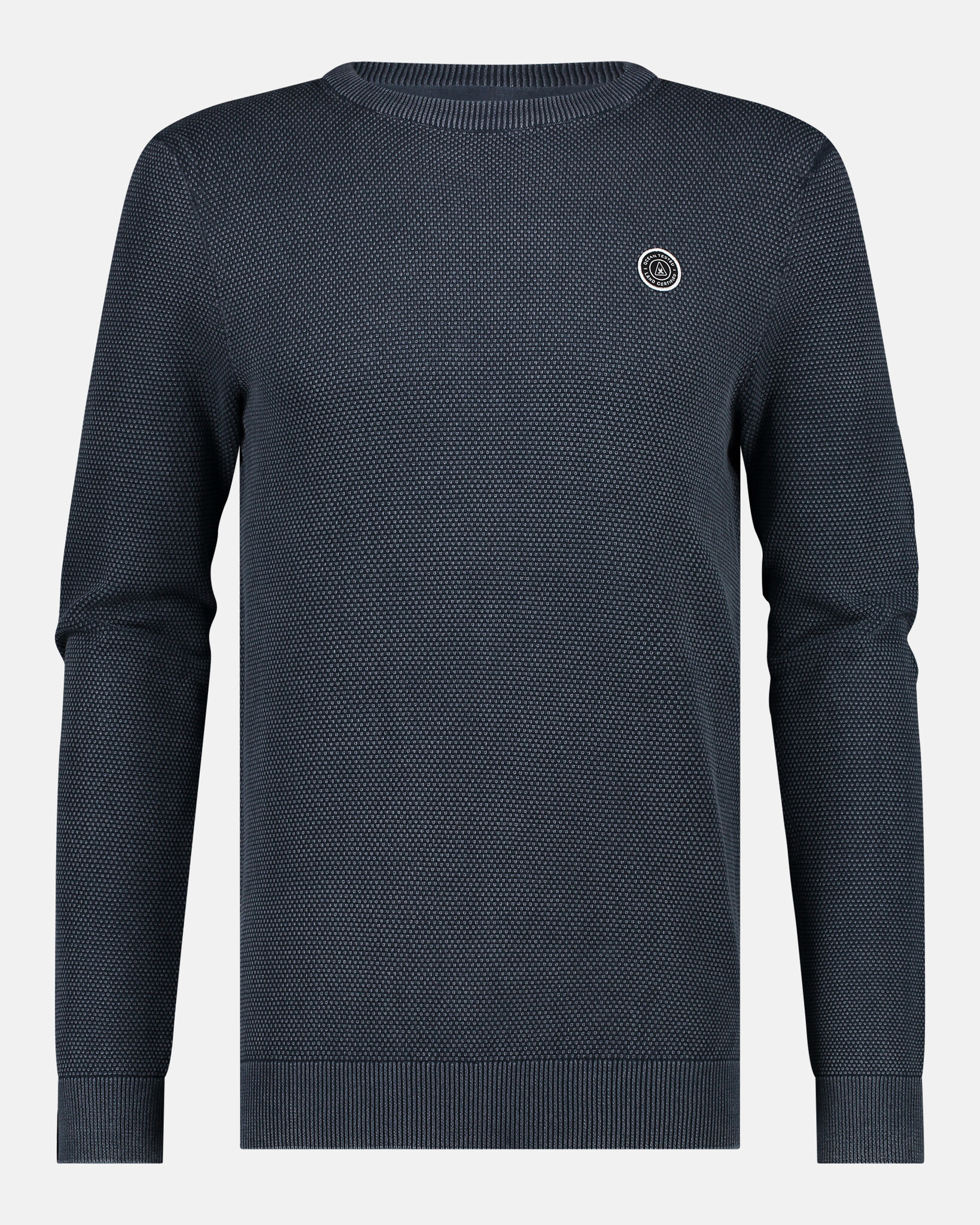 Garment dyed BOYD Casual Cotton Knit Pullover with Branded Badge