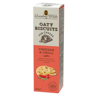 Oaty Biscuits Mature Cheese with Chilli 130 g - Doos 12 stuks