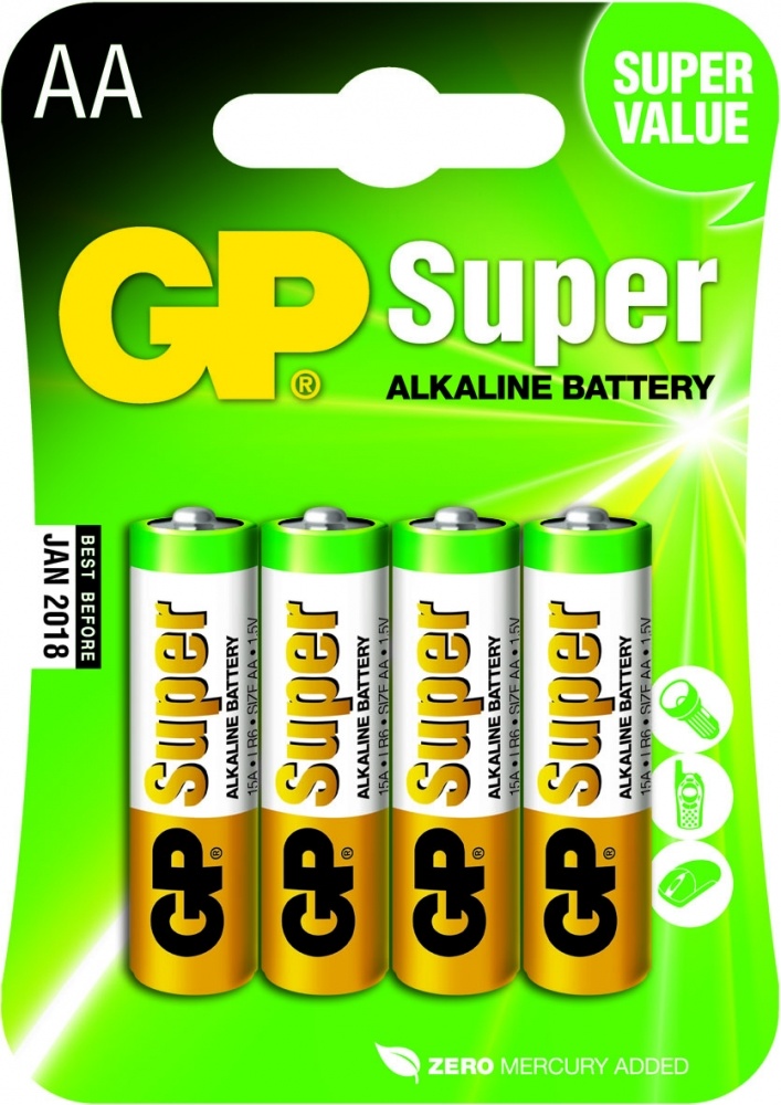GP Batterijen AA verpakking