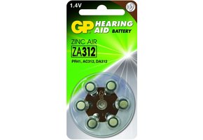 GP Hoorapparaat batterij ZA312, 6 stuks
