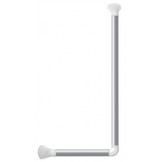 SecuCare wandbeugel zilverkleurig -gehoekt- afdekkappen in mat wit