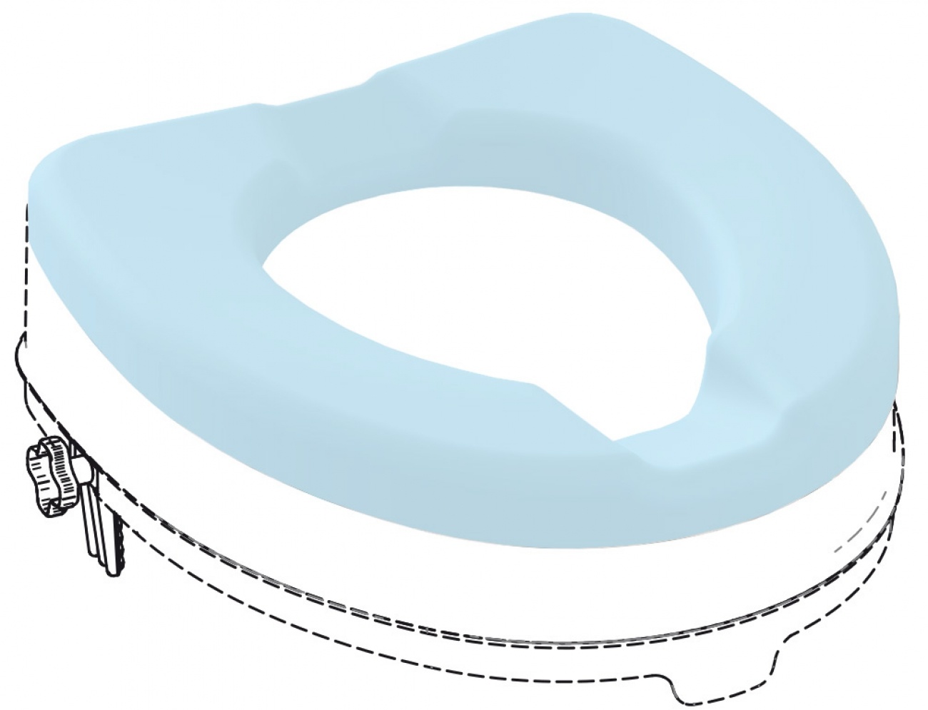 Zachte toiletzitting voor Atlantis toiletverhoger