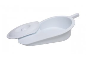 Kunststof bedpan met deksel