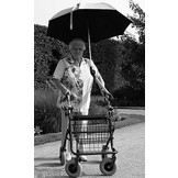 Universele paraplu voor rollator en rolstoel