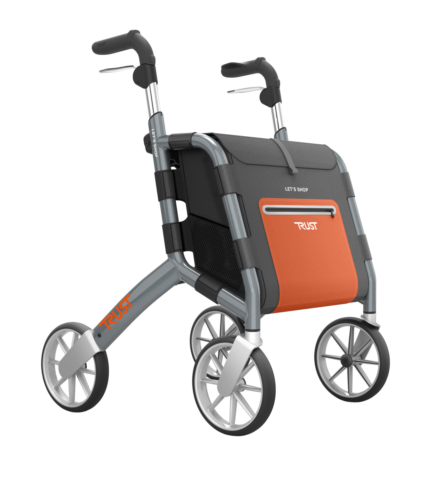 Let's Shop: rollator met grote verstevigde tas