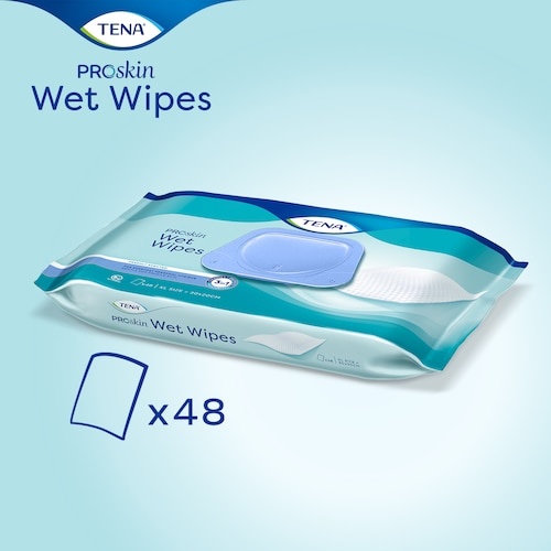 TENA ProSkin Wet Wipes 32 x 20 cm - 48 stuks
