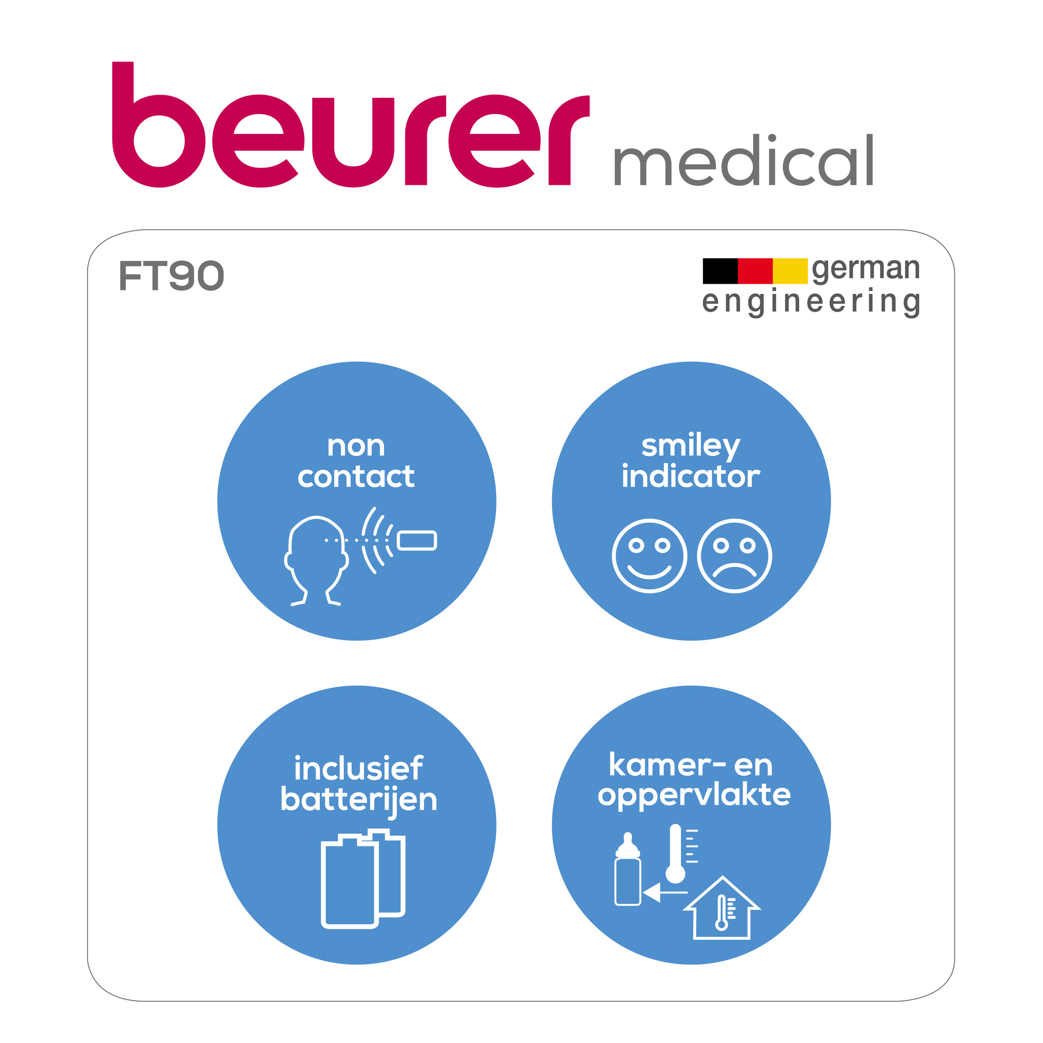 Beurer FT90 - Thermometer - Contactloos, hygiënisch en veilig - Infrarood