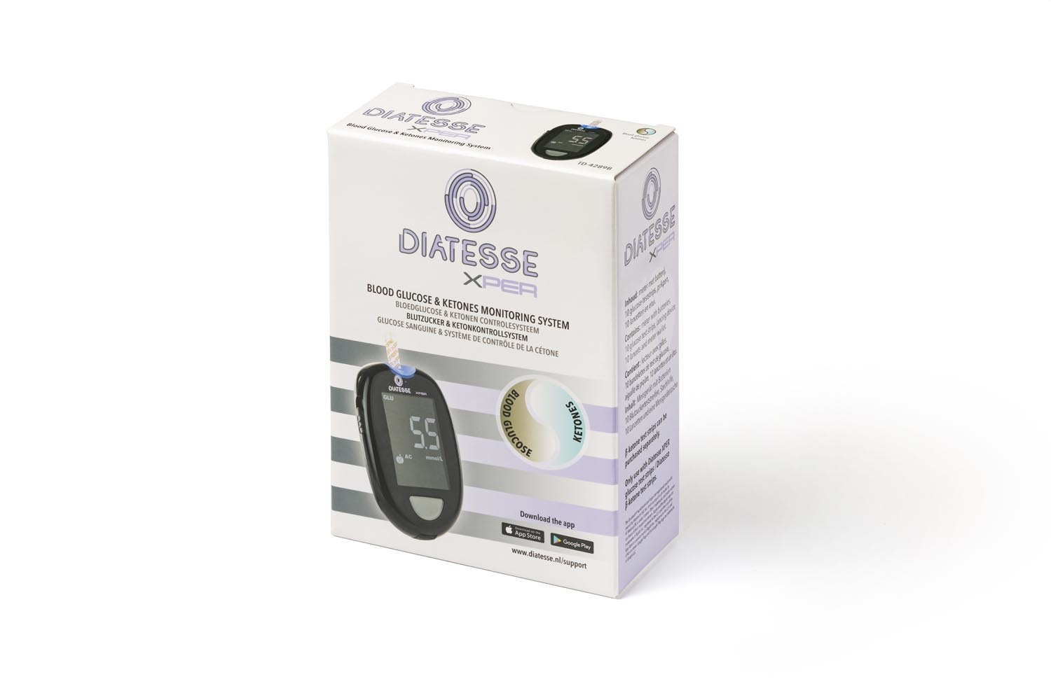 Diatesse XPER startpakket + 10 Diatesse XPER teststrips (+ ketonen)