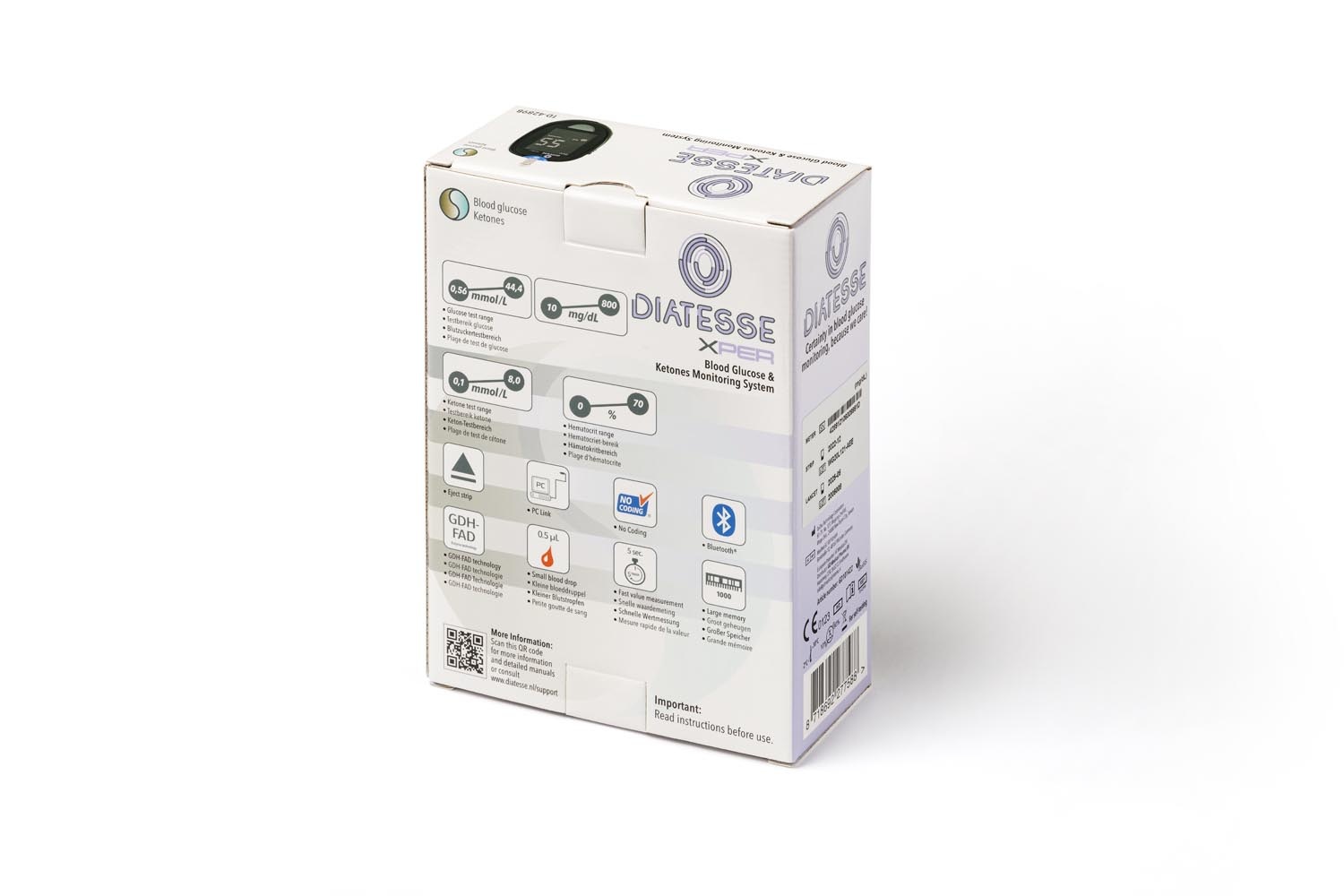Diatesse XPER startpakket + 10 Diatesse XPER teststrips (+ ketonen)