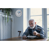 Fysic FK150 - Dementieklok met grote analoge wijzerplaat - Aluminium