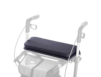 SALJOL Carbon rollator harde zitting, zwart met kussen